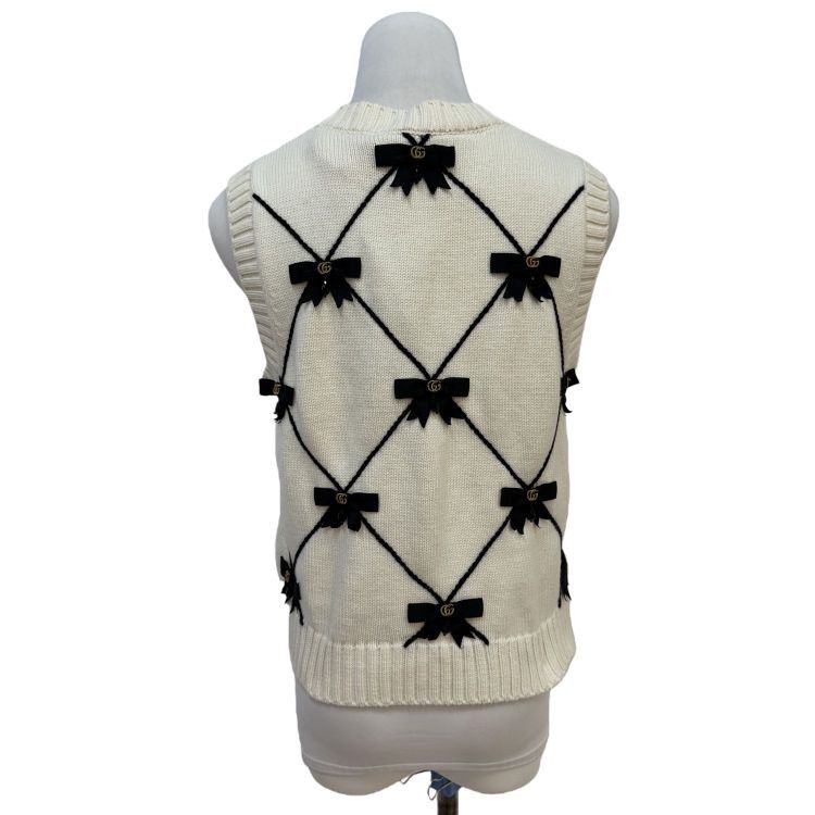 Gucci Gucci Diamond Bow Knit Vest Size M Size M / US 6-8 / IT 42-44 - 2 Thumbnail