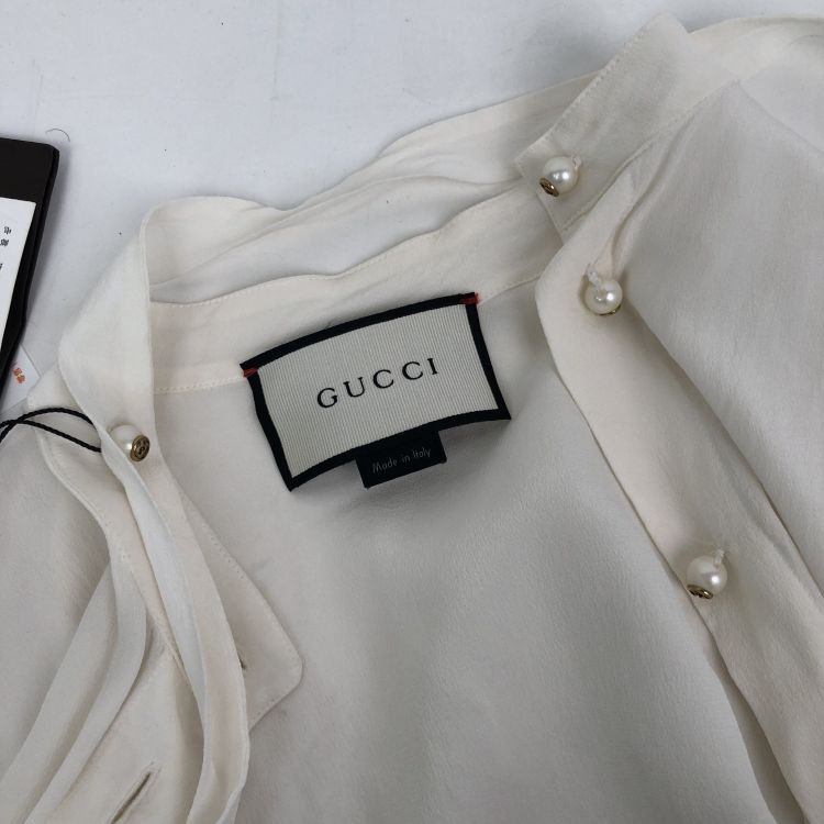 Gucci Gucci Silk Pearl Button Shirt Size 38 Size XS / US 0-2 / IT 36-38 - 6 Thumbnail