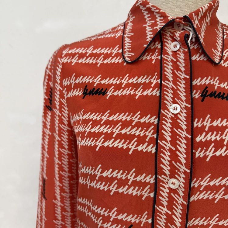 Gucci Gucci Script Print Button Up Shirt Size 38 Size XS / US 0-2 / IT 36-38 - 8 Thumbnail