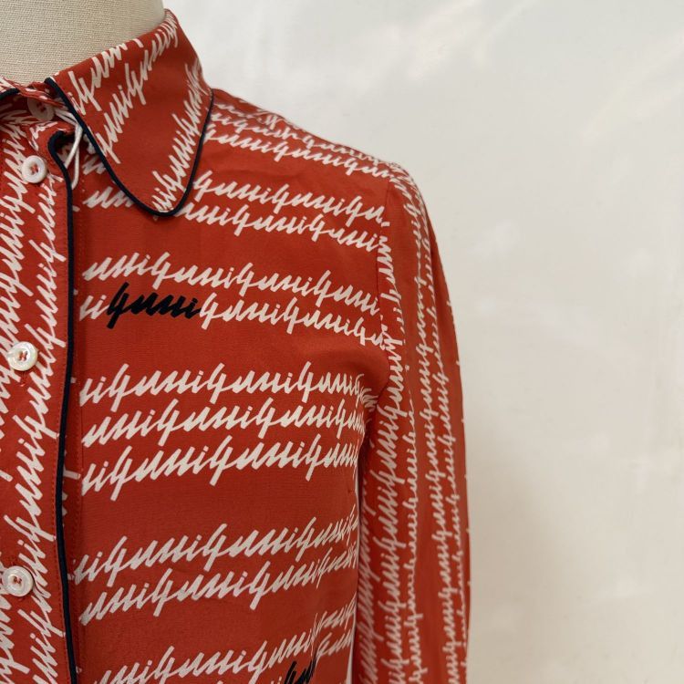 Gucci Gucci Script Print Button Up Shirt Size 38 Size XS / US 0-2 / IT 36-38 - 9 Thumbnail