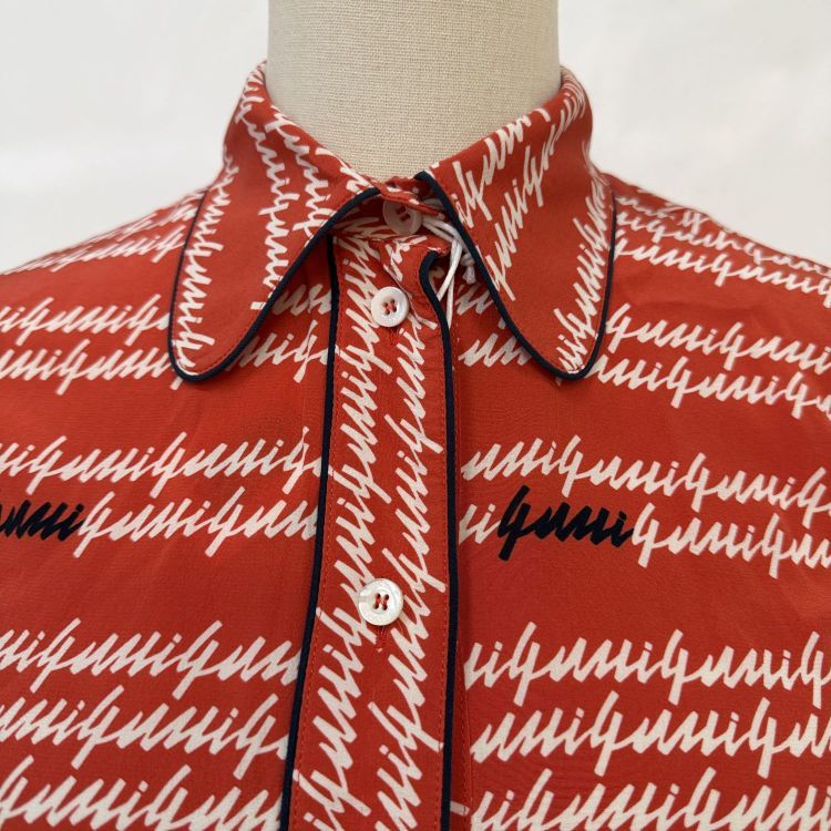 Gucci Gucci Script Print Button Up Shirt Size 38 Size XS / US 0-2 / IT 36-38 - 7 Thumbnail