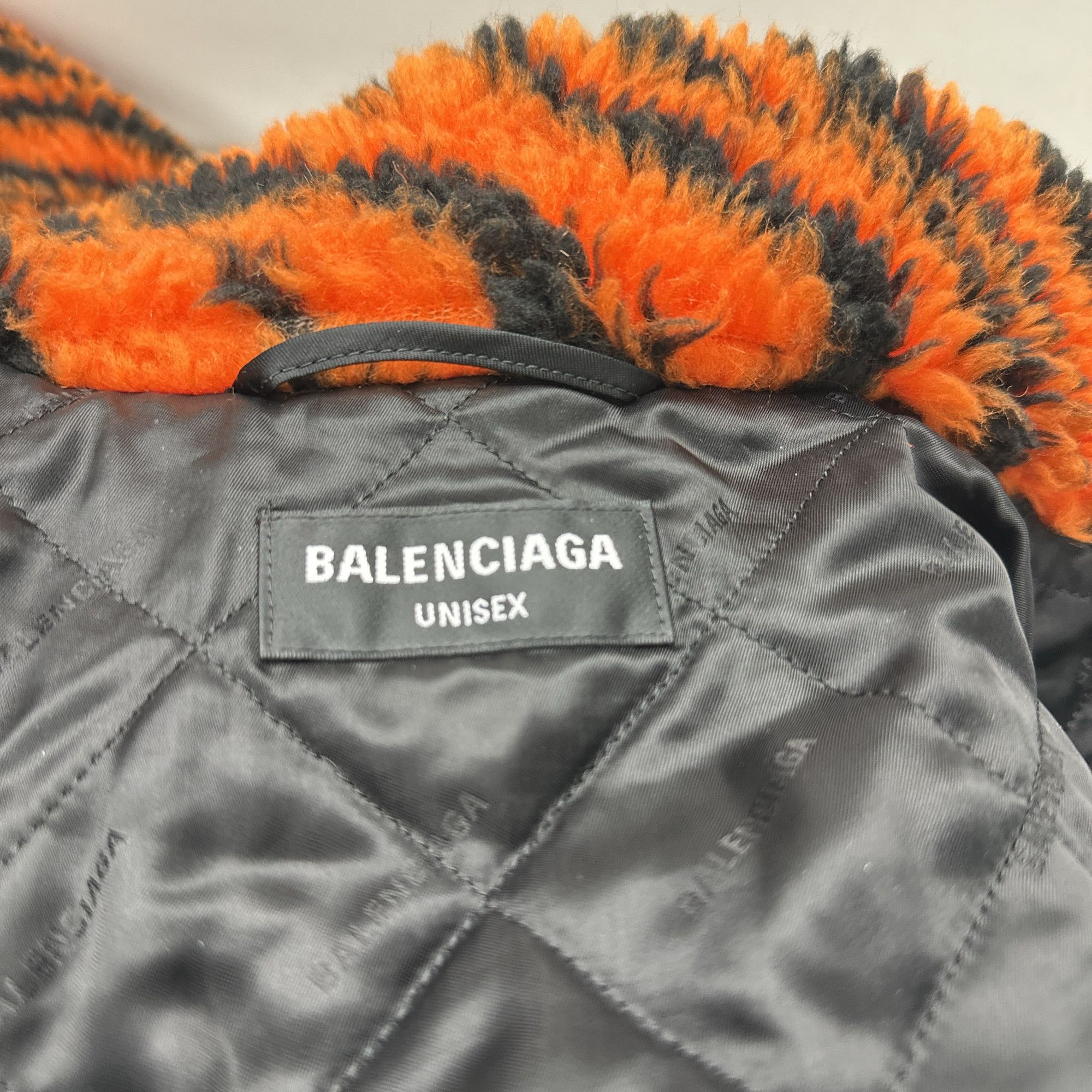 Balenciaga Balenciaga Tiger Stripe Fleece Zip-Up Jacket Size S Size US S / EU 44-46 / 1 - 3 Thumbnail