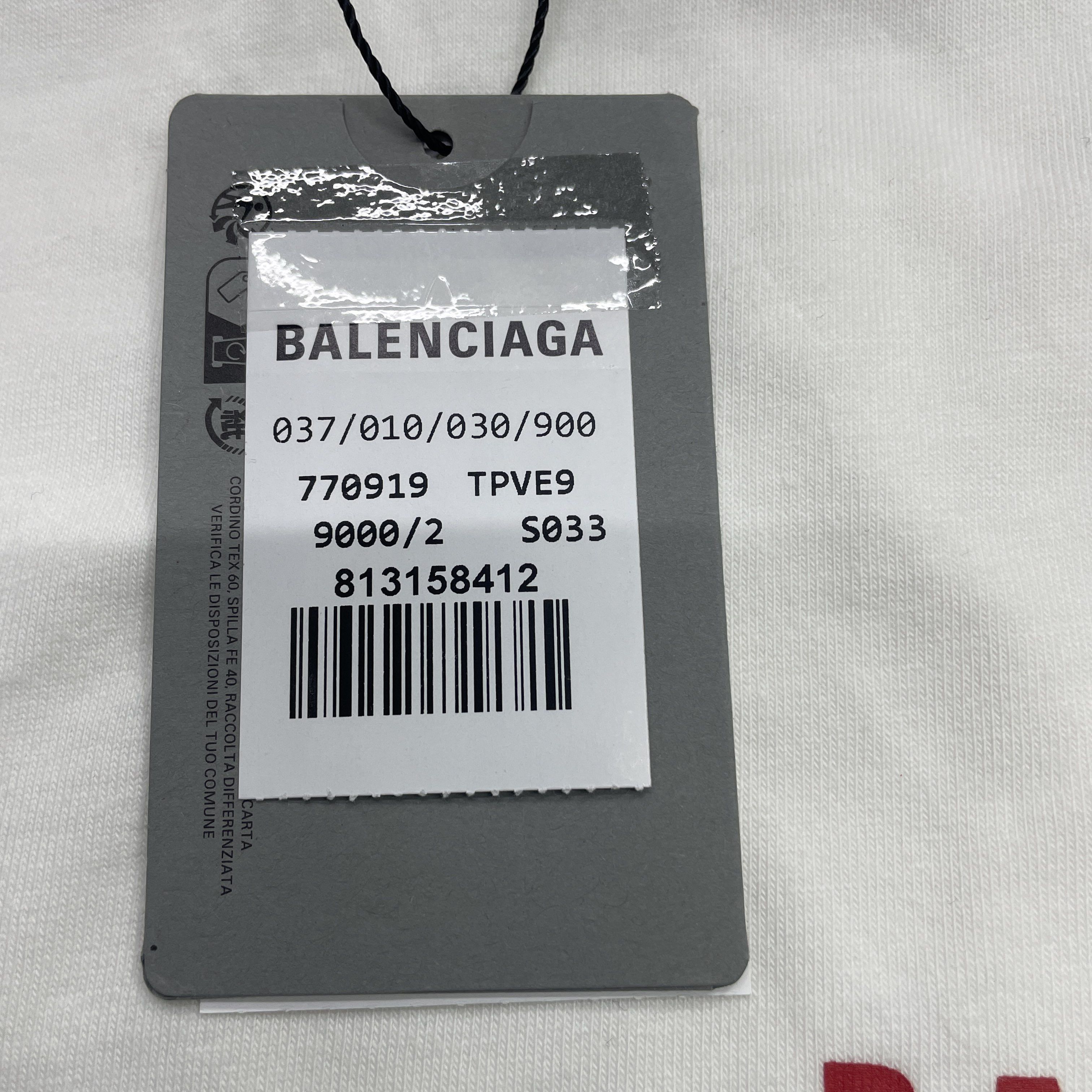 Balenciaga Balenciaga Logo Print Short Sleeve T-Shirt Size M Size US M / EU 48-50 / 2 - 2 Thumbnail