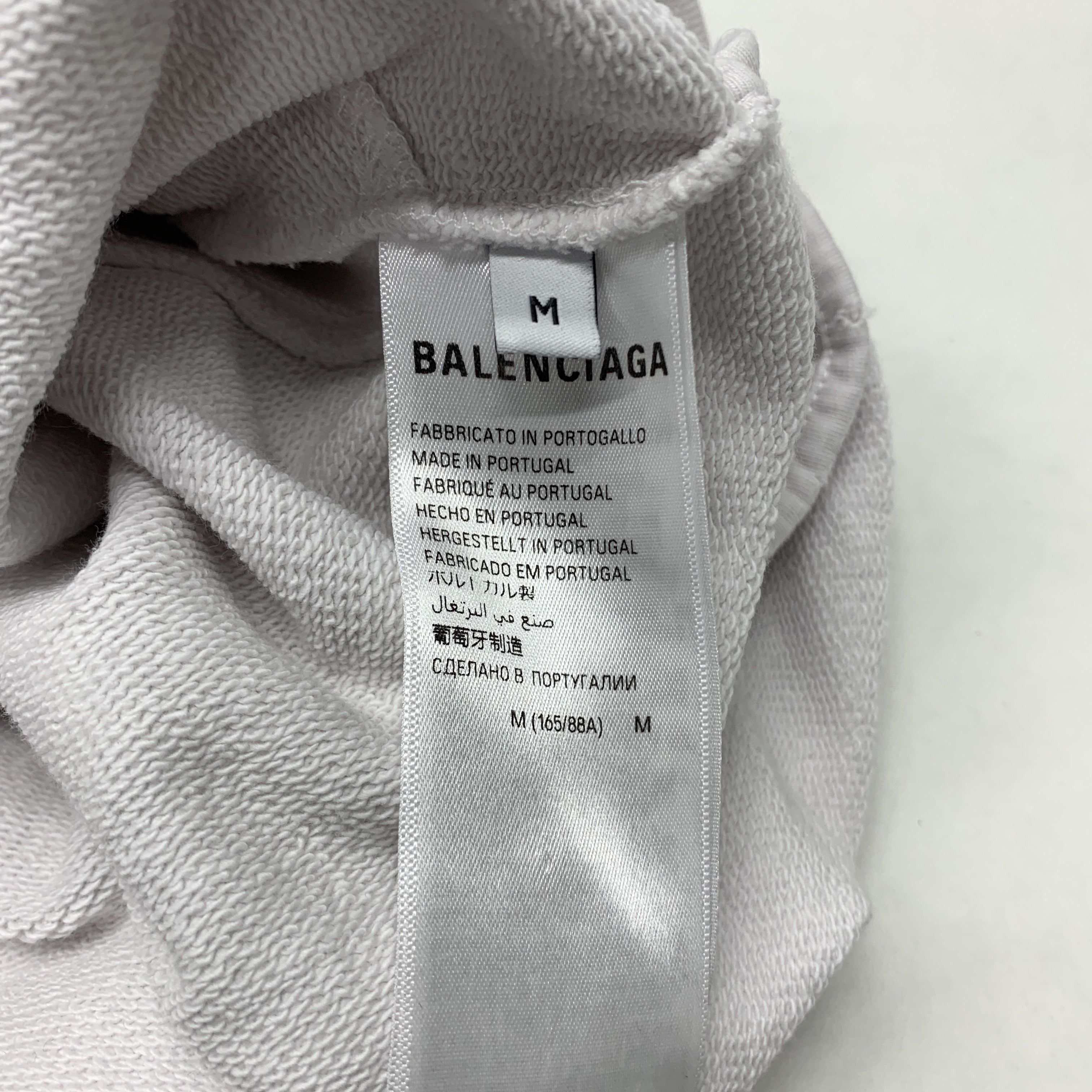 Balenciaga Balenciaga Distressed Logo Hoodie Size M Size US M / EU 48-50 / 2 - 3 Thumbnail