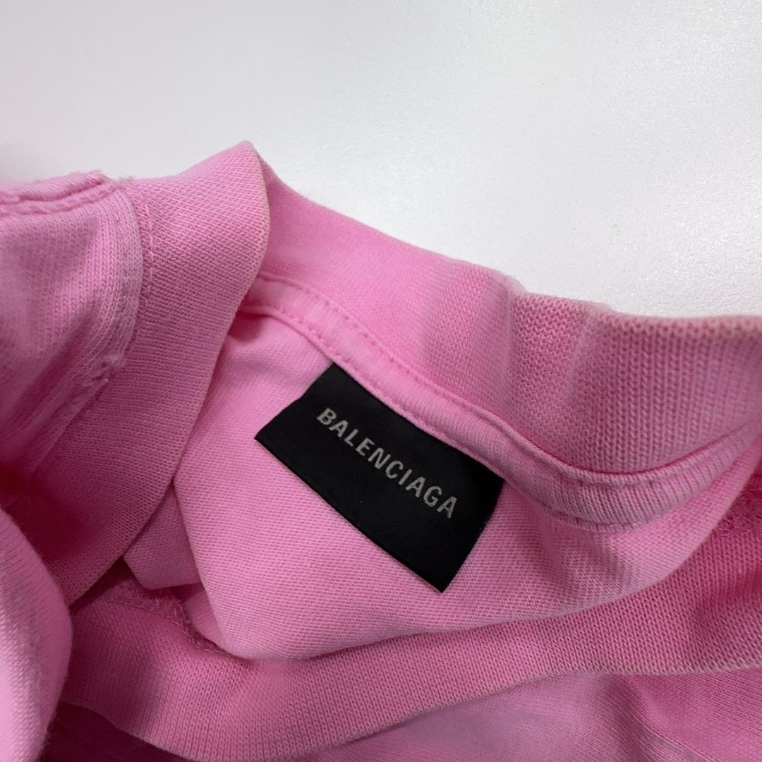 Balenciaga Balenciaga Pink Hand Drawn BB Icon T-Shirt Size S Size S / US 4 / IT 40 - 3 Thumbnail