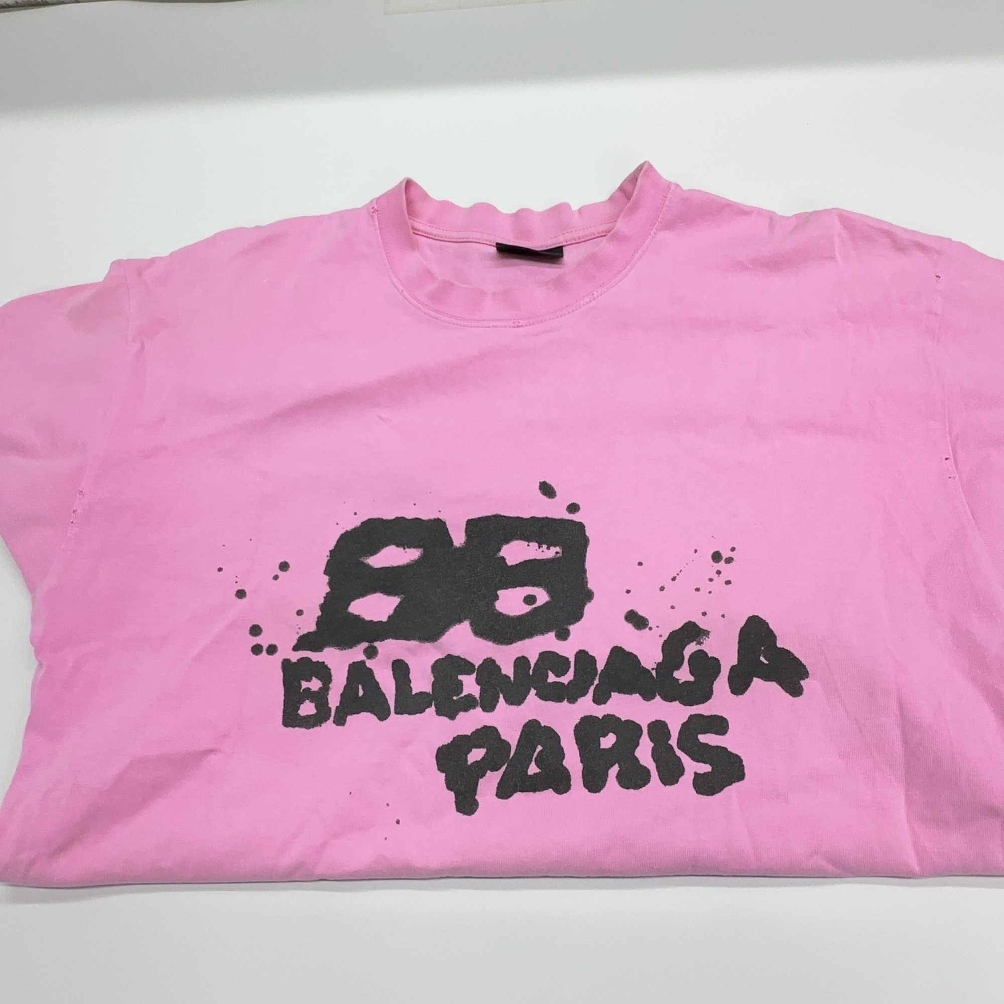 Balenciaga Balenciaga Pink Hand Drawn BB Icon T-Shirt Size S Size S / US 4 / IT 40 - 7 Thumbnail
