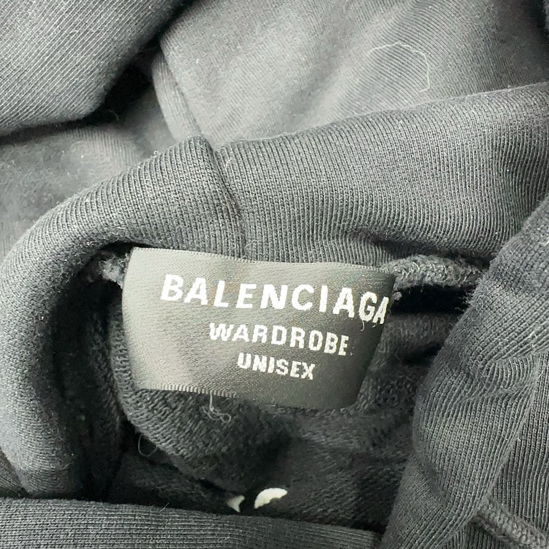 Balenciaga Balenciaga Wave Logo Embroidered Hoodie Size M Size US M / EU 48-50 / 2 - 5 Thumbnail