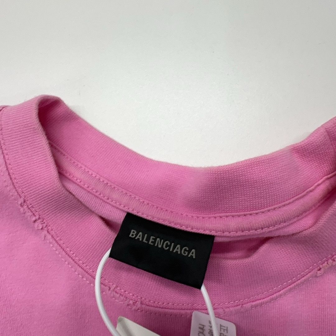 Balenciaga Balenciaga BB Logo Pink T-Shirt Size XS Size XS / US 0-2 / IT 36-38 - 5 Thumbnail
