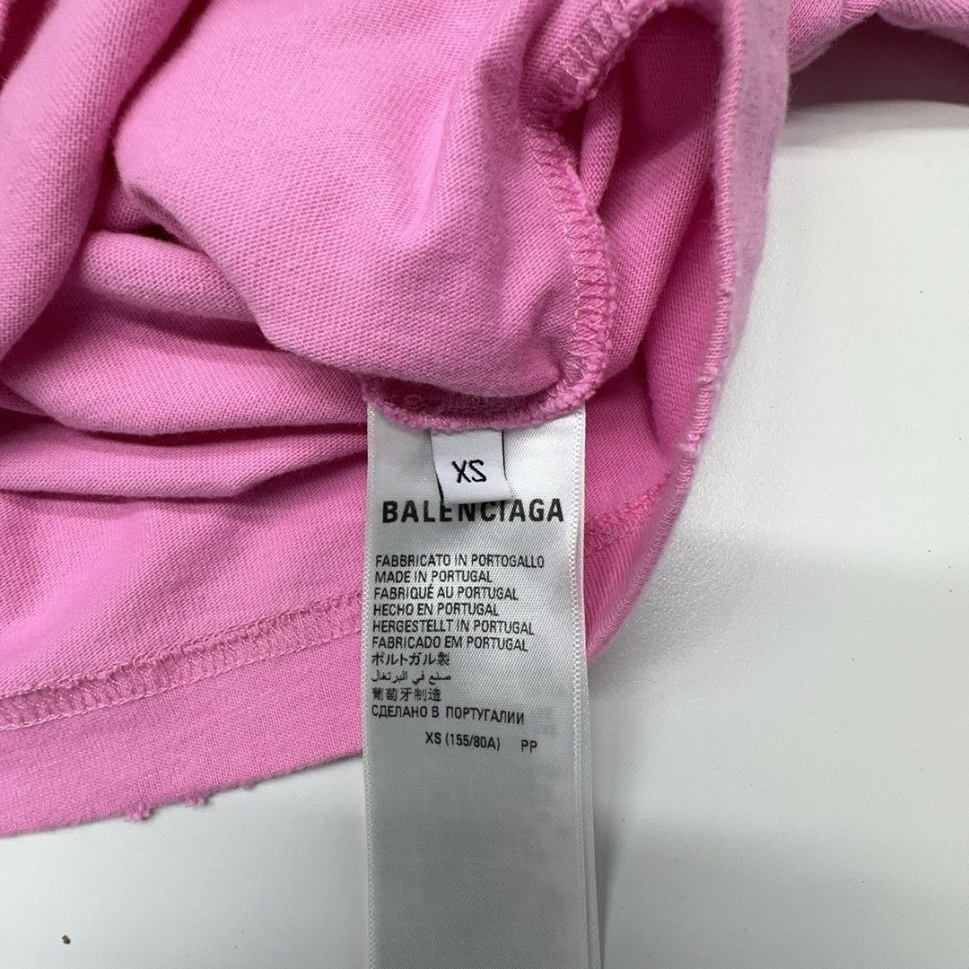 Balenciaga Balenciaga BB Logo Pink T-Shirt Size XS Size XS / US 0-2 / IT 36-38 - 3 Thumbnail