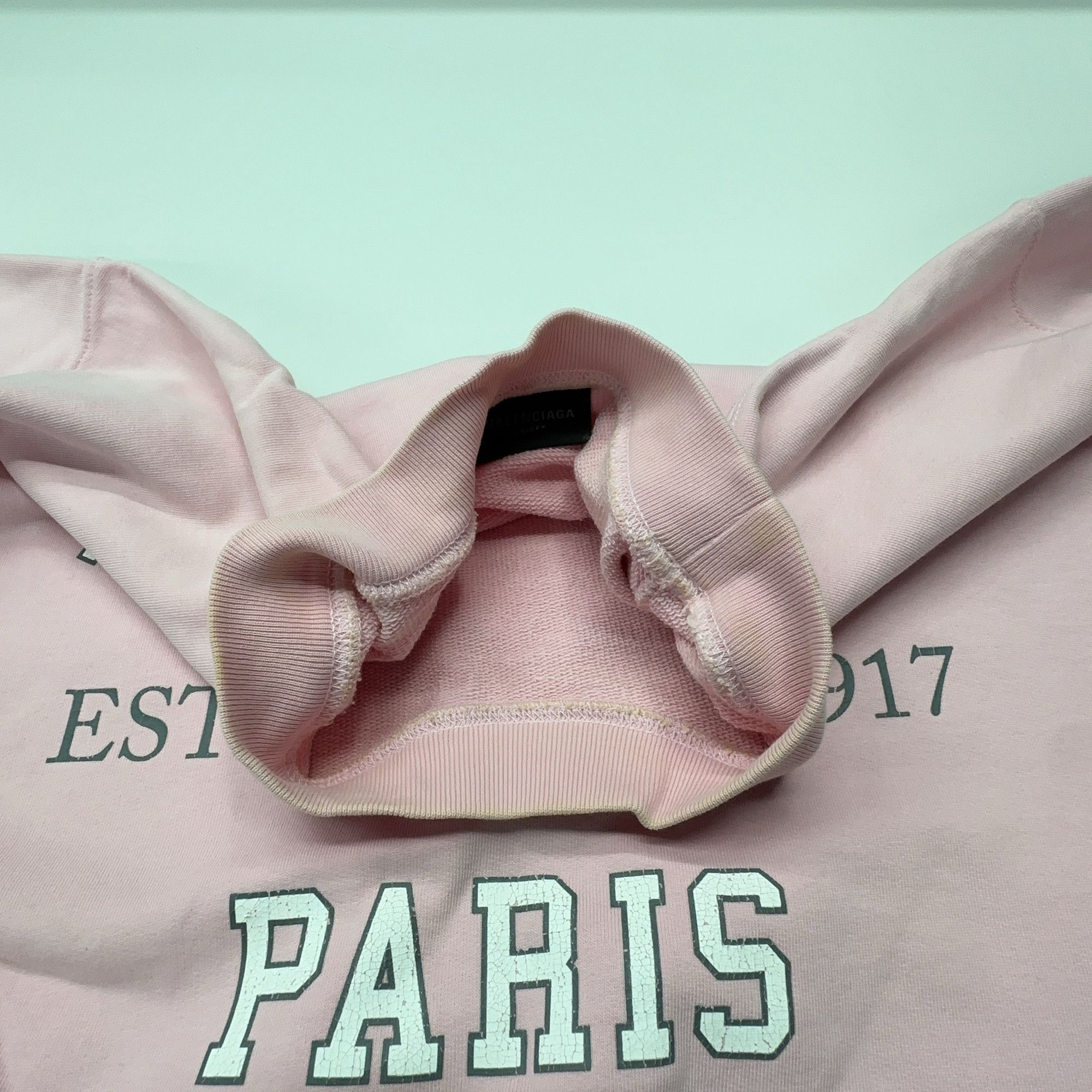 Balenciaga Balenciaga Logo Paris Sweatshirt Pink XS Size XS / US 0-2 / IT 36-38 - 6 Thumbnail