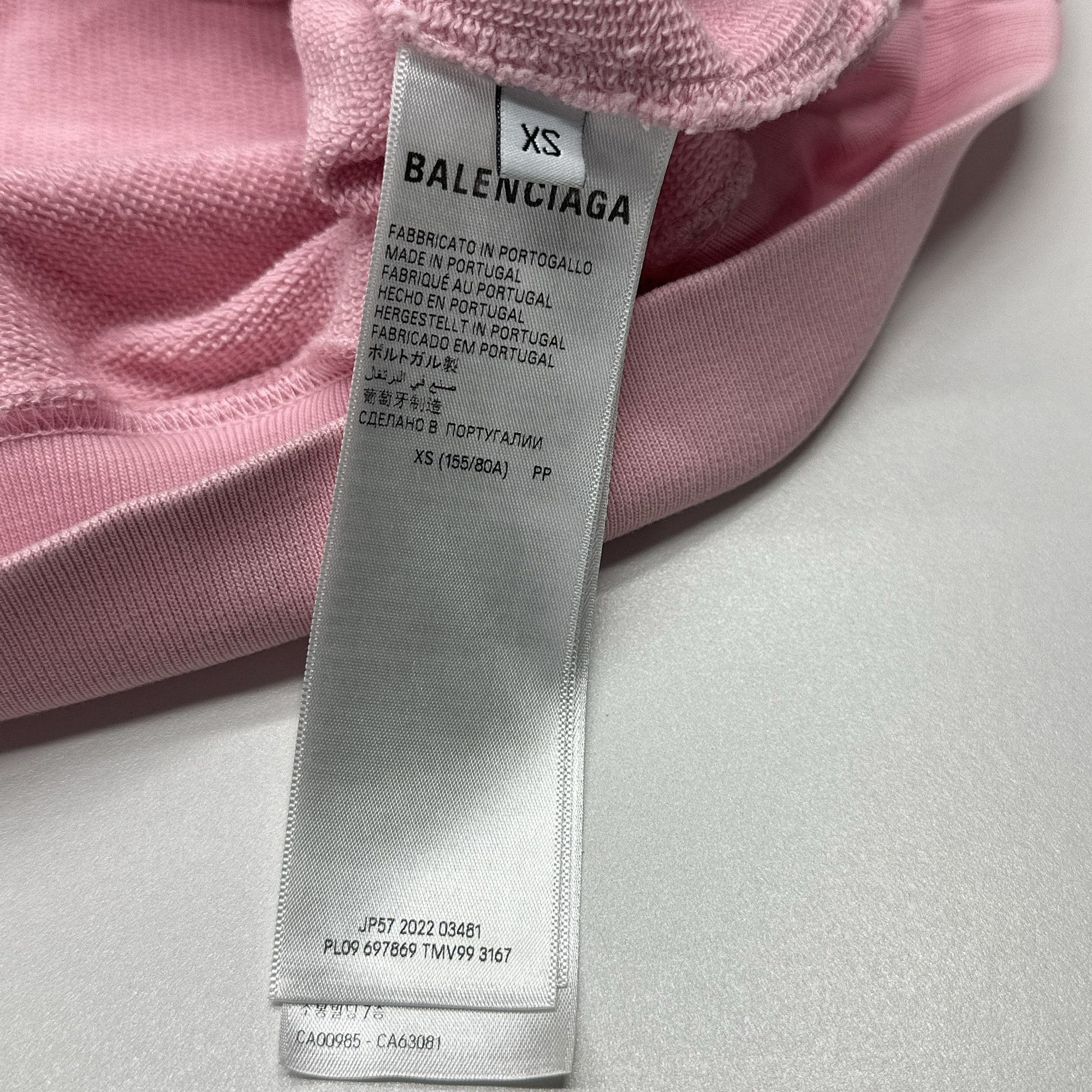 Balenciaga Balenciaga Logo Paris Sweatshirt Pink XS Size XS / US 0-2 / IT 36-38 - 5 Thumbnail