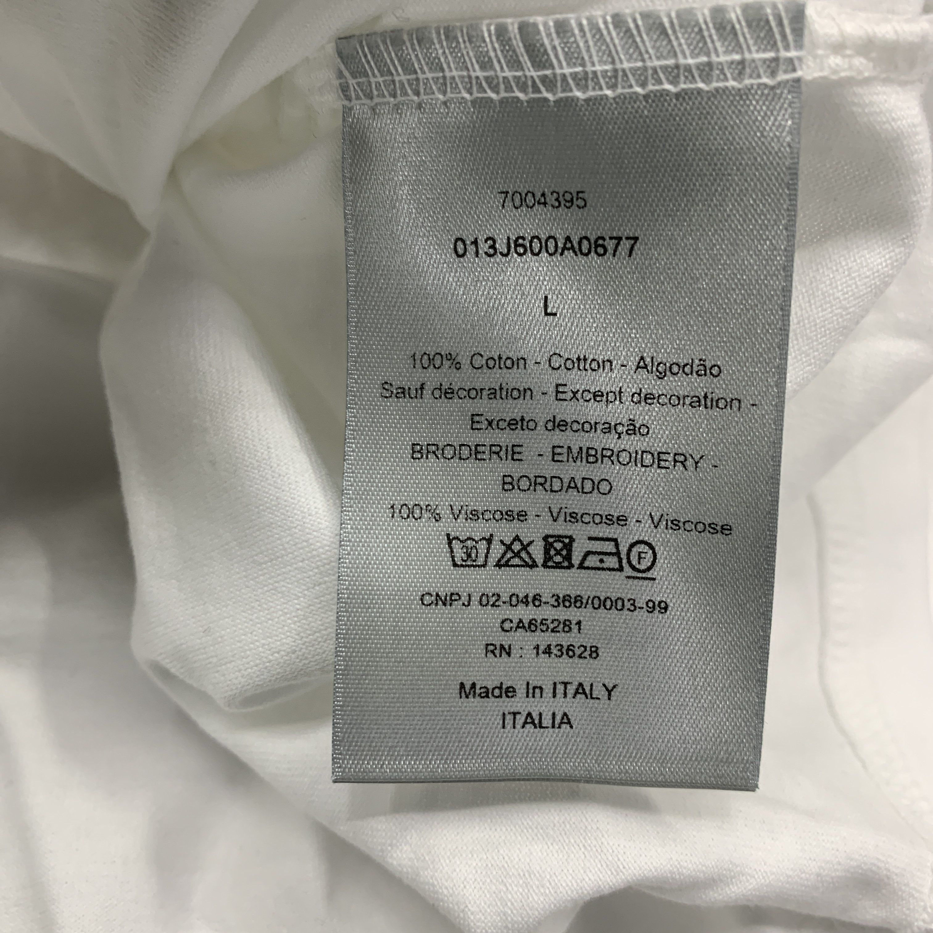 Dior Dior CD Logo Embroidered T-Shirt Size L Size US L / EU 52-54 / 3 - 4 Thumbnail