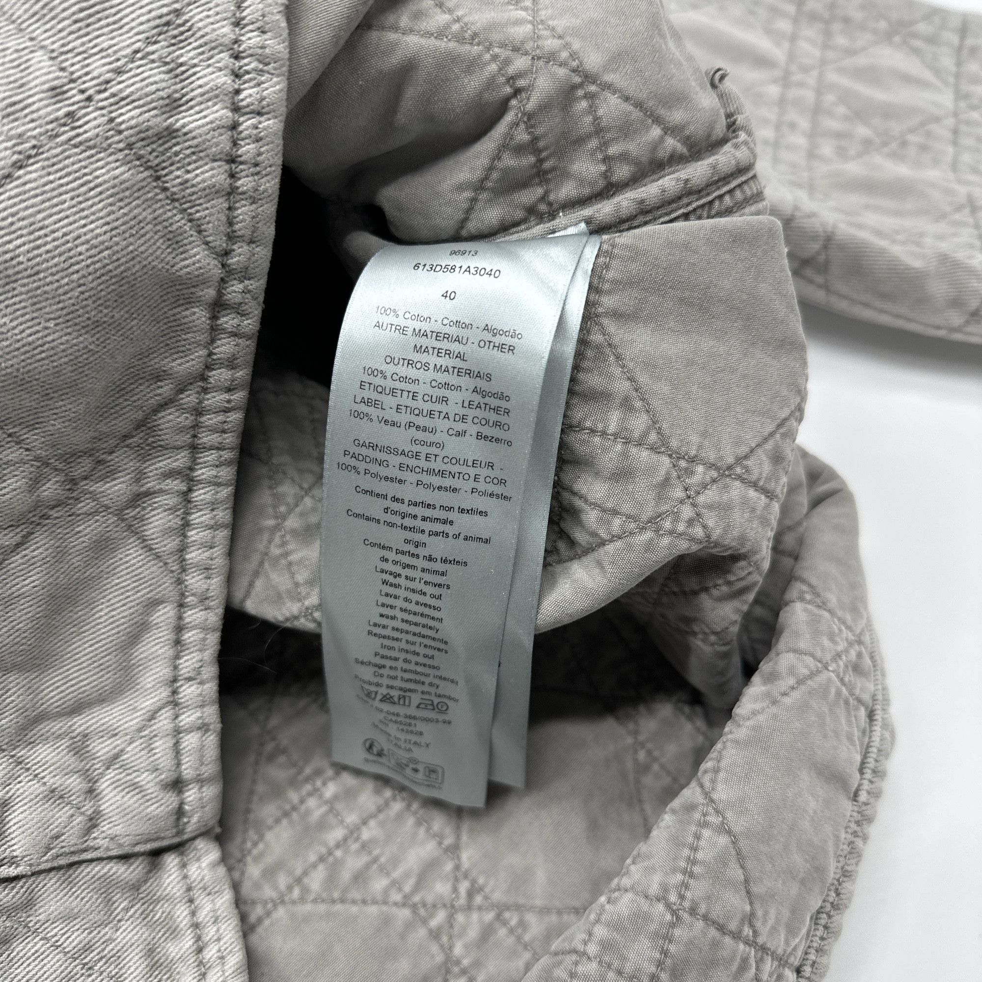 Dior Dior Cannage Quilted Cotton Shirt Size M Size US XXS / EU 40 - 4 Thumbnail
