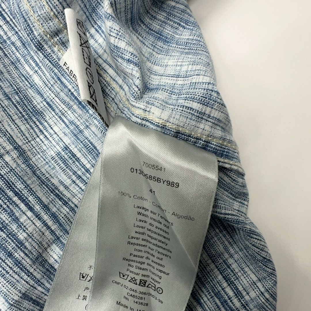 Dior Dior Oblique Kasuri Cotton Long Sleeve Shirt Size L Size US L / EU 52-54 / 3 - 4 Thumbnail