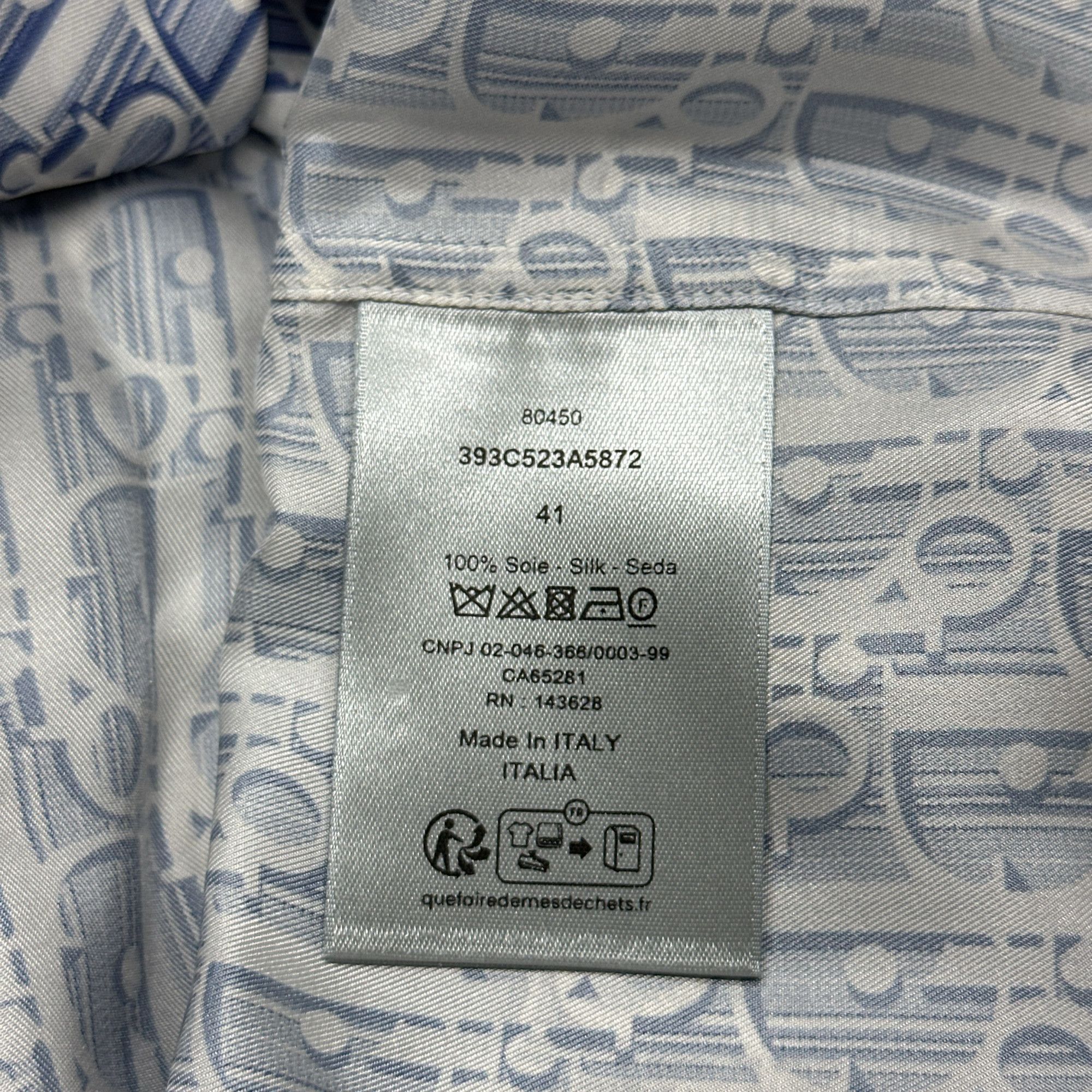 Dior Dior Oblique Silk Shirt Size L Size US L / EU 52-54 / 3 - 6 Thumbnail