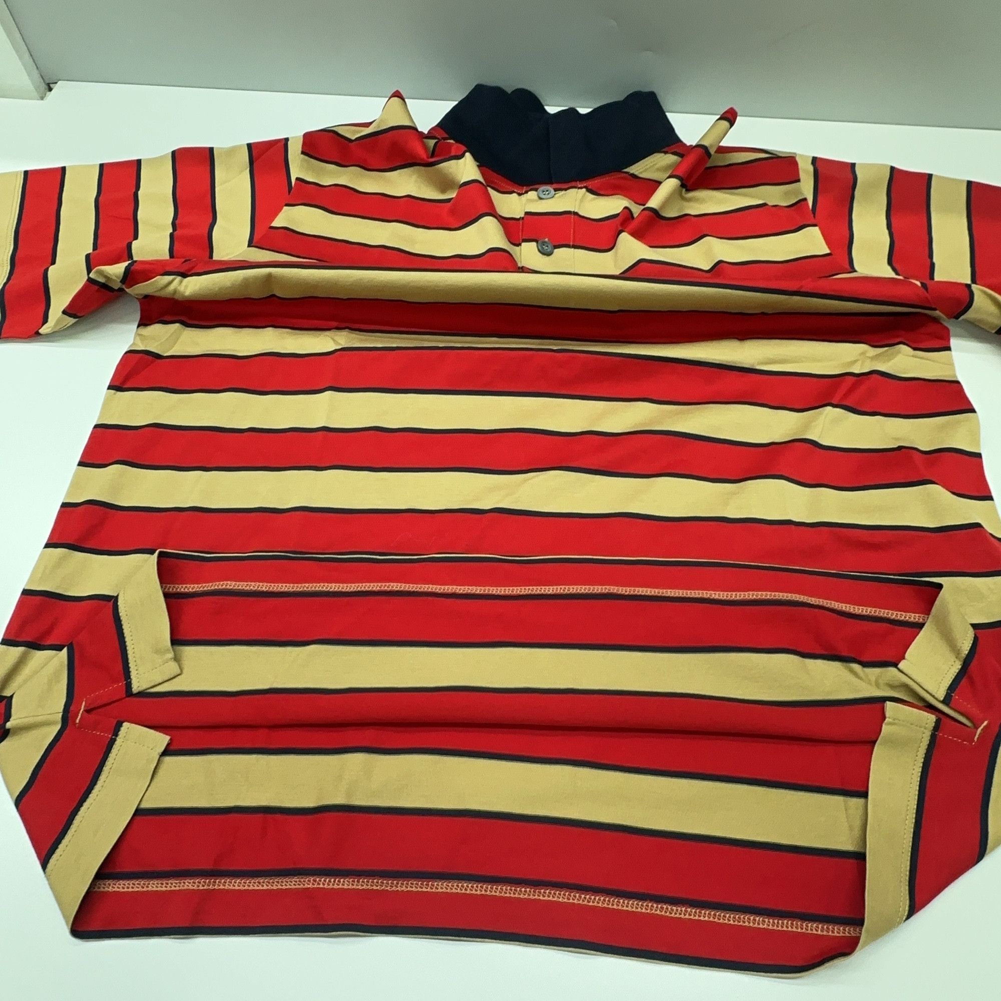 Prada Prada Striped Logo Polo Shirt Size L Size US L / EU 52-54 / 3 - 7 Thumbnail