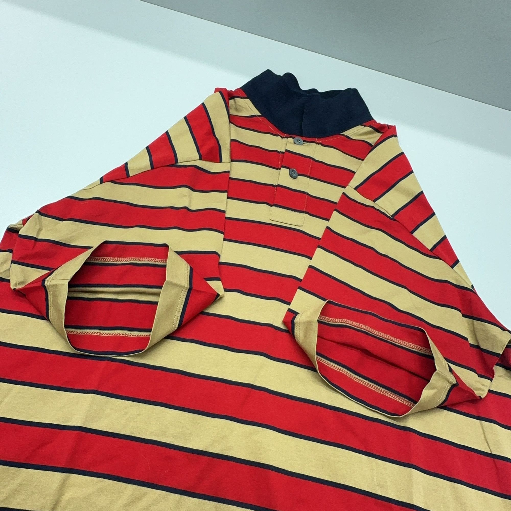 Prada Prada Striped Logo Polo Shirt Size L Size US L / EU 52-54 / 3 - 8 Thumbnail