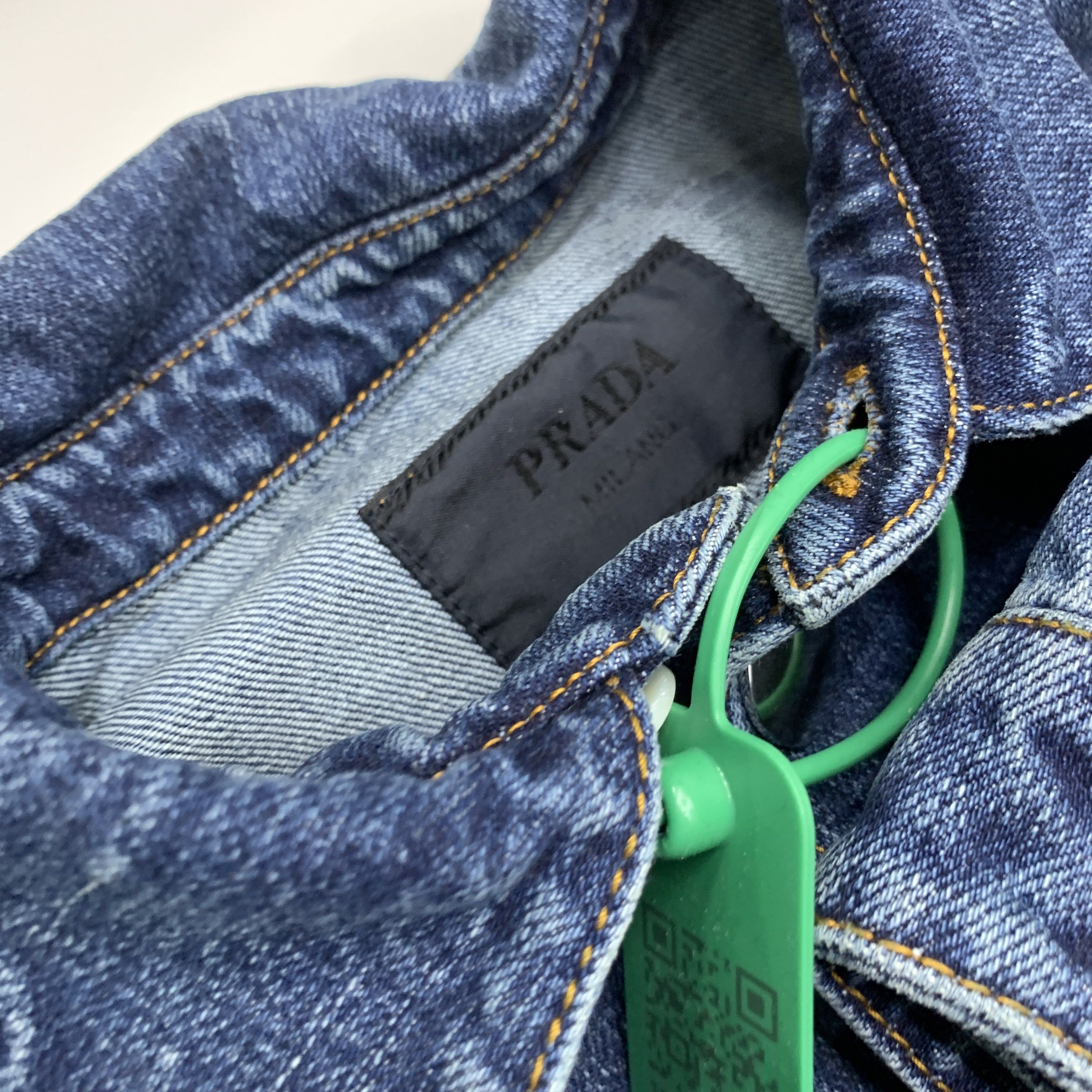 Prada Prada Logo Patch Denim Jacket Size L Size US L / EU 52-54 / 3 - 3 Thumbnail