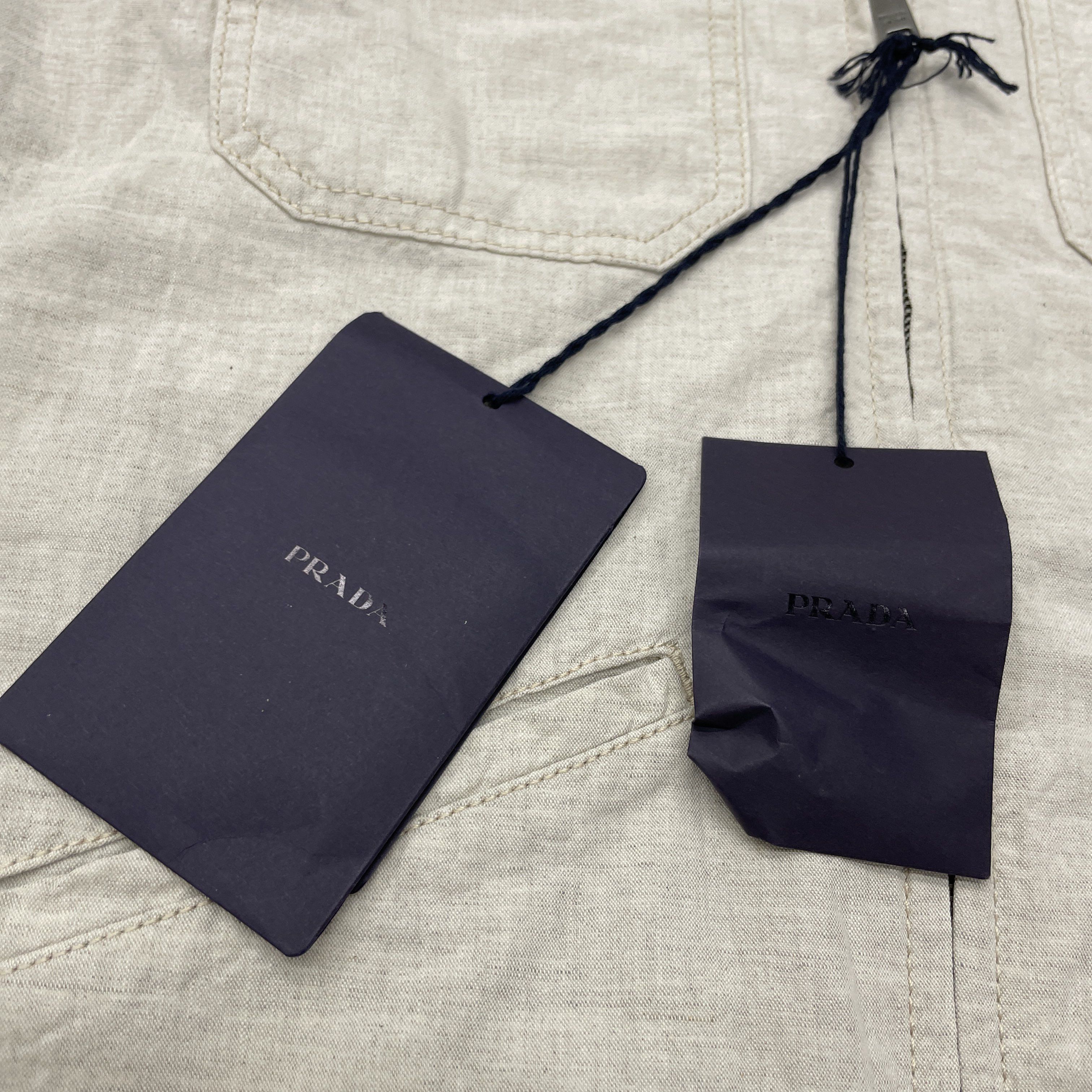 Prada Prada Cotton Linen Zip Jacket Size M Size US M / EU 48-50 / 2 - 5 Thumbnail