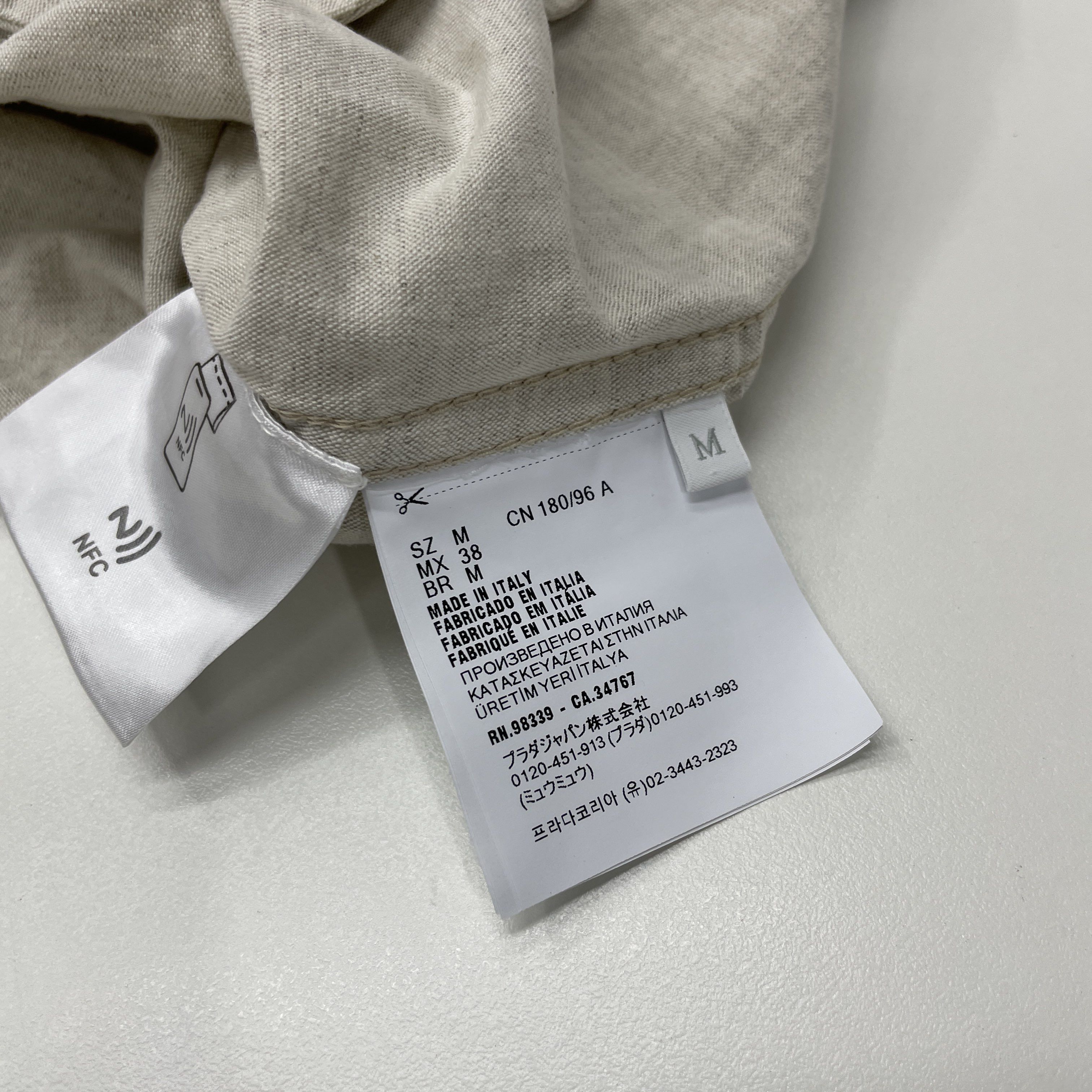 Prada Prada Cotton Linen Zip Jacket Size M Size US M / EU 48-50 / 2 - 4 Thumbnail