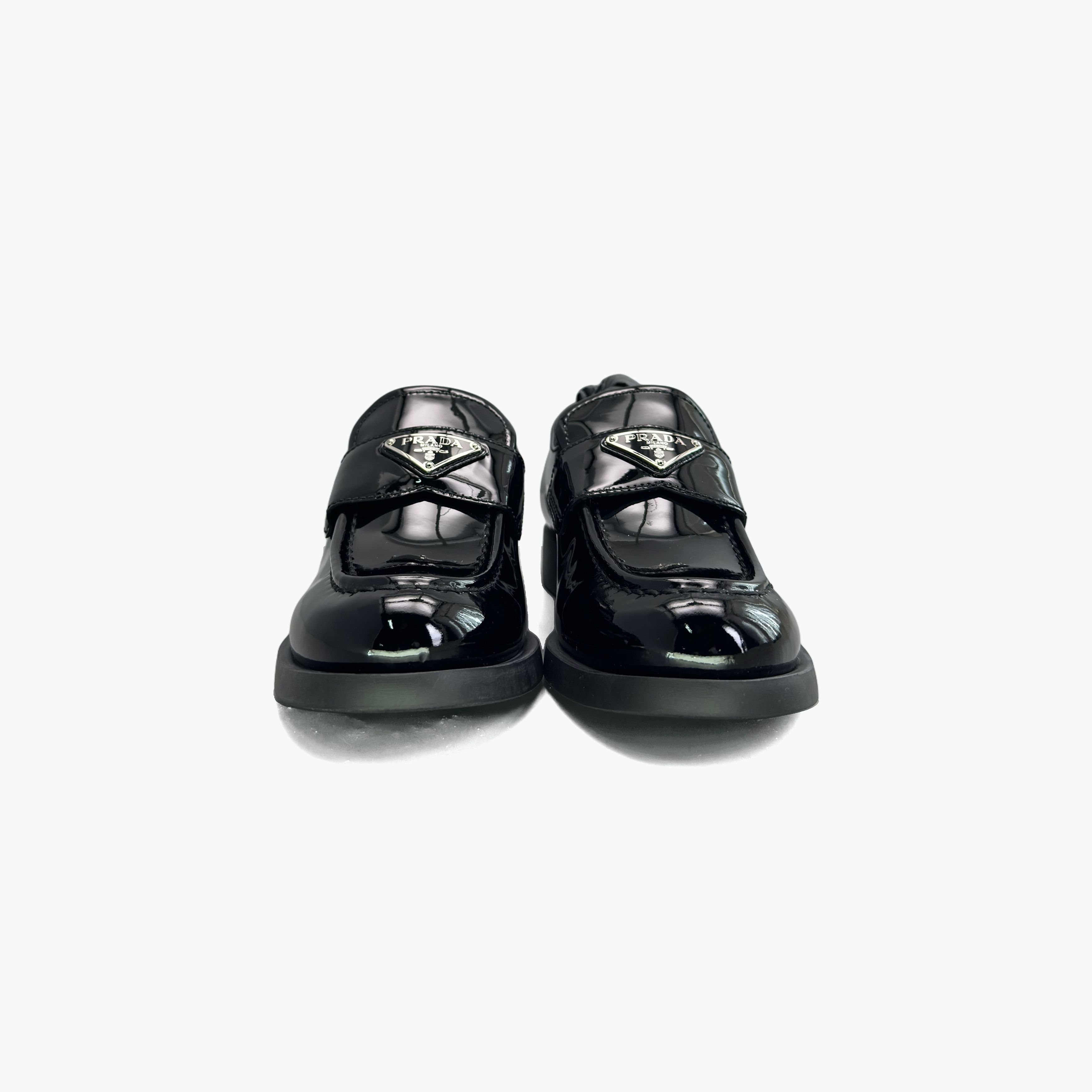Prada Prada Patent Leather Logo Loafers Size 37 Size US 7 / IT 37 - 5 Thumbnail