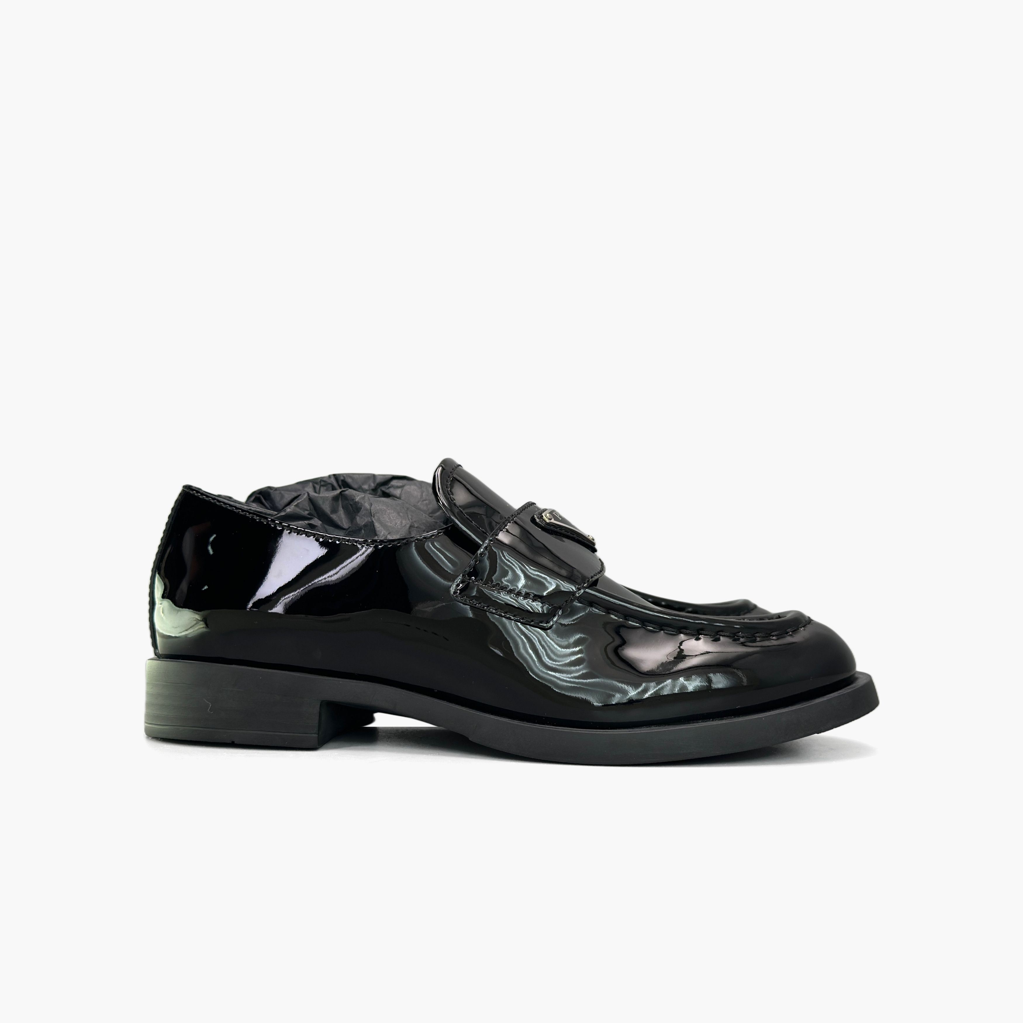 Prada Prada Patent Leather Logo Loafers Size 37 Size US 7 / IT 37 - 4 Thumbnail