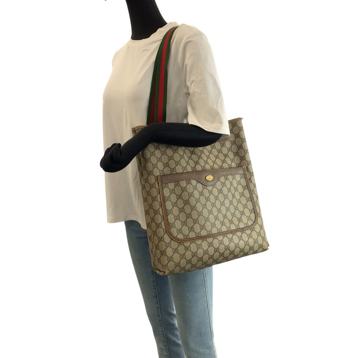 Gucci Gucci Gucci GG Supreme Canvas Tote Bag Textile Tote Bag 3902003 DUTY FREE for USA Size ONE SIZE - 6 Thumbnail