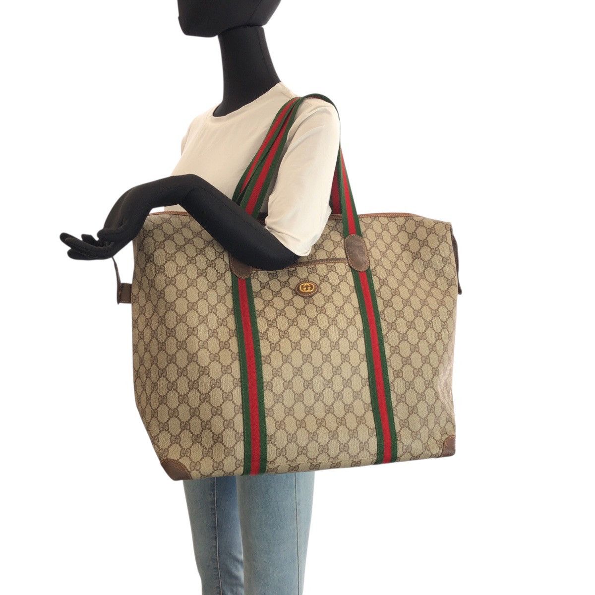 Gucci Gucci Gucci GG Supreme Canvas Boston Shoulder 2way Bag Leather Travel Bag 012396211 DUTY FREE for USA Size ONE SIZE - 7 Thumbnail