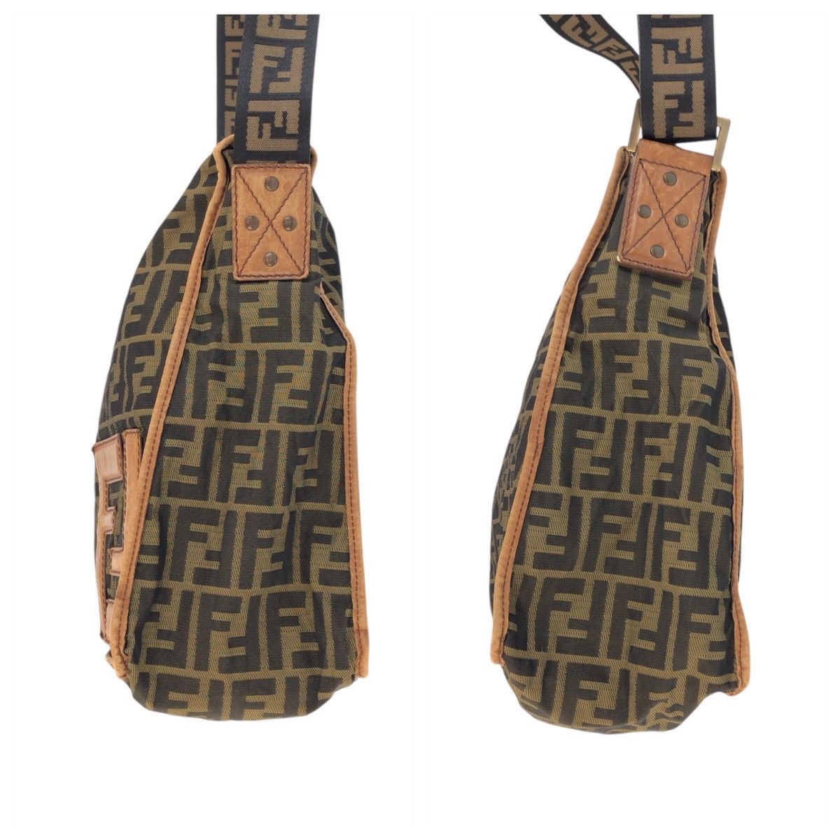 Fendi Fendi Fendi Zucca Nylon Leather Shoulder Bag Textile Shoulder Bag 7VA148 DUTY FREE for USA Size ONE SIZE - 8 Thumbnail