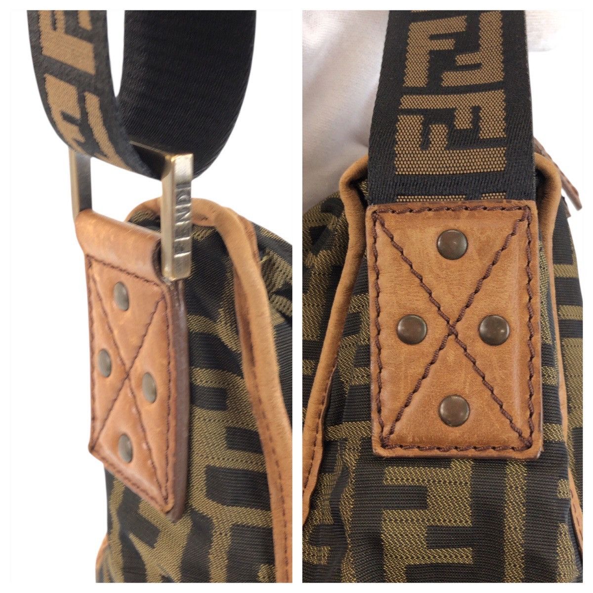 Fendi Fendi Fendi Zucca Nylon Leather Shoulder Bag Textile Shoulder Bag 7VA148 DUTY FREE for USA Size ONE SIZE - 5 Thumbnail
