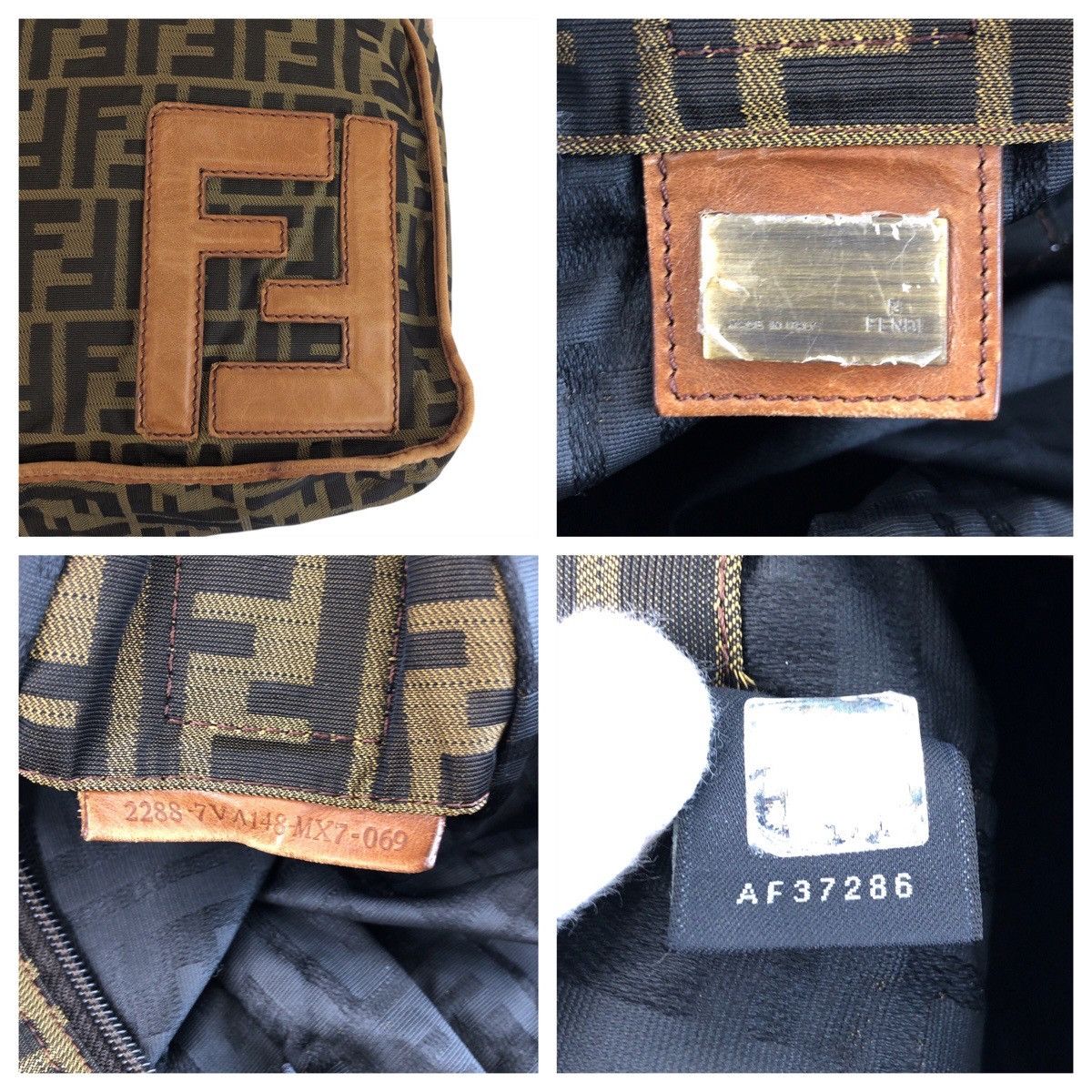 Fendi Fendi Fendi Zucca Nylon Leather Shoulder Bag Textile Shoulder Bag 7VA148 DUTY FREE for USA Size ONE SIZE - 4 Thumbnail