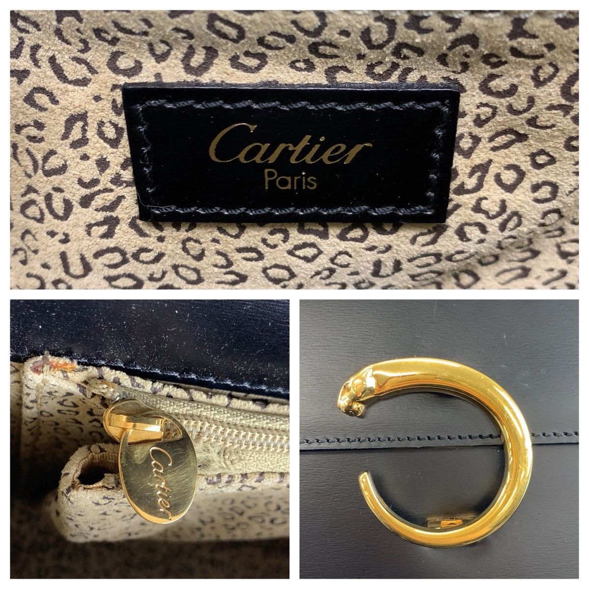 Cartier Cartier Cartier Panthere Leather Handbag Leather Handbag DUTY FREE for USA Size ONE SIZE - 3 Thumbnail