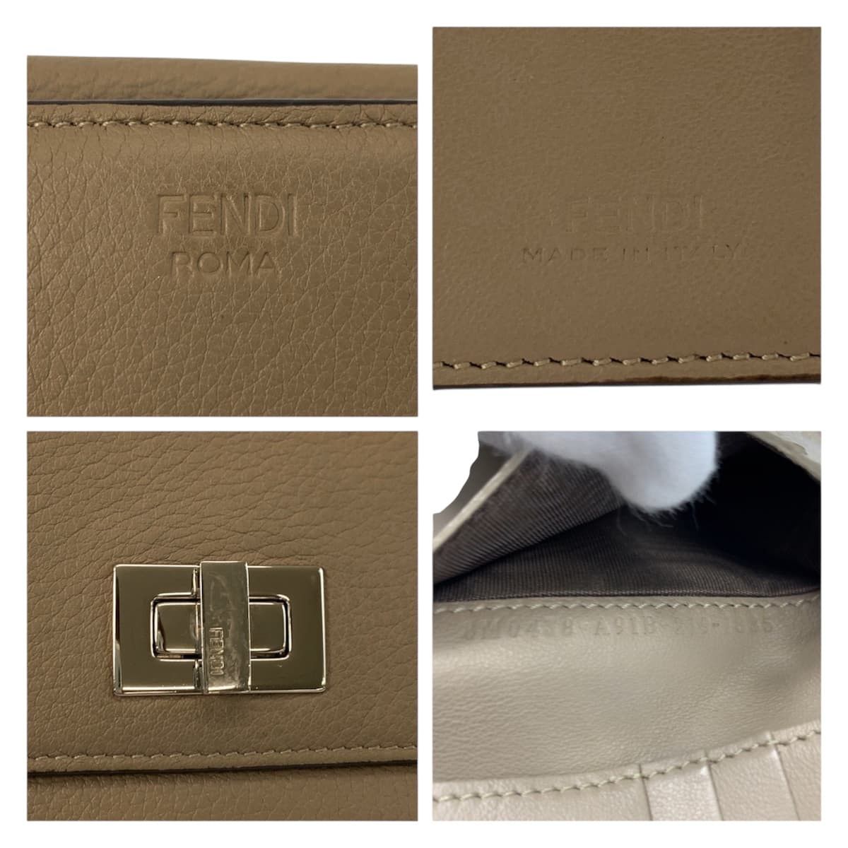 Fendi Fendi Fendi Peekaboo Selleria Leather Wallet Leather Short Wallet 8M0438 DUTY FREE for USA Size ONE SIZE - 3 Thumbnail
