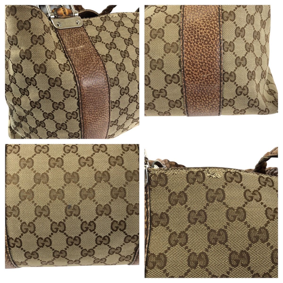Gucci Gucci Gucci GG Canvas Leather Tote Bag Textile Tote Bag 232947 DUTY FREE for USA Size ONE SIZE - 5 Thumbnail