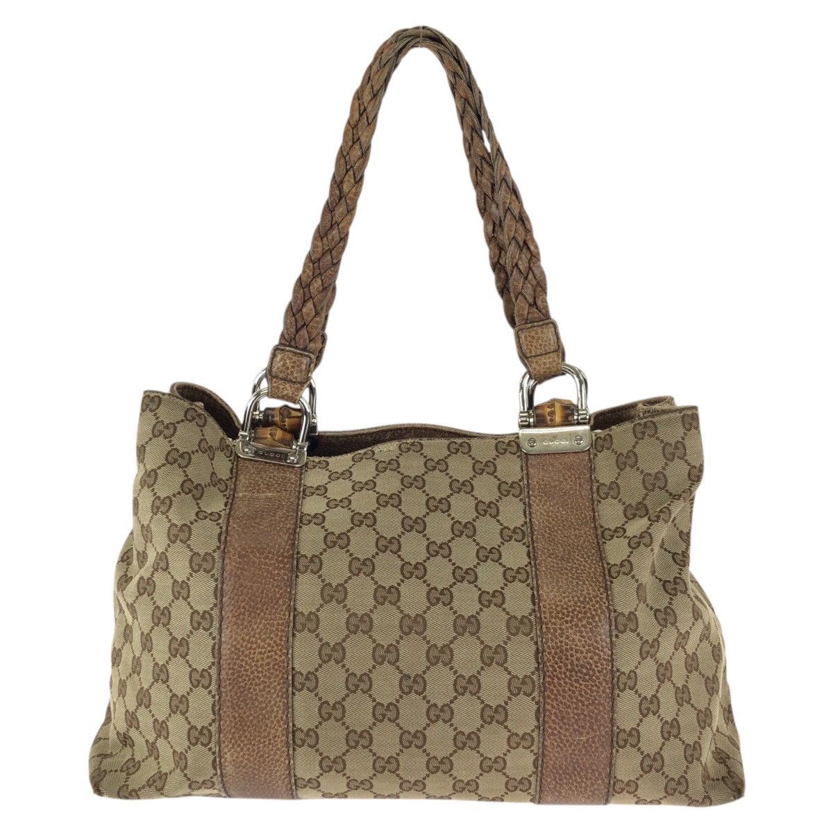 Gucci Gucci Gucci GG Canvas Leather Tote Bag Textile Tote Bag 232947 DUTY FREE for USA Size ONE SIZE - 2 Thumbnail
