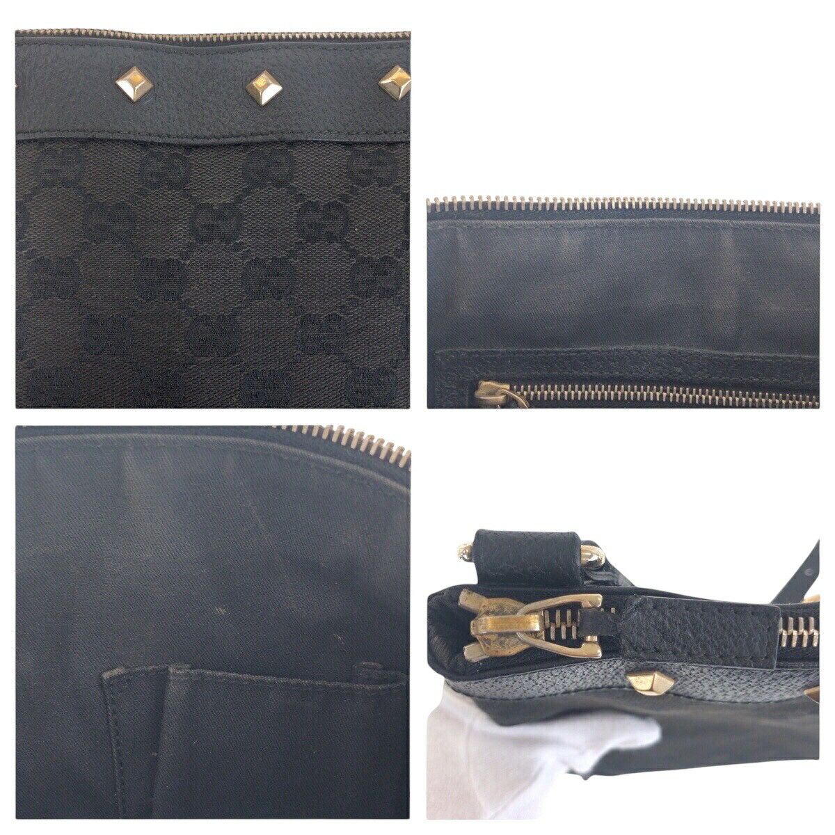 Gucci Gucci Gucci GG Canvas Leather Shoulder Bag Textile Shoulder Bag 120893 DUTY FREE for USA Size ONE SIZE - 5 Thumbnail