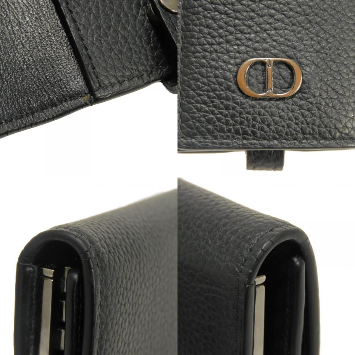 Dior Dior Dior CD ICON Grained Calfskin Key Case Leather Key case 2ESKH281CDI_H00N DUTY FREE for USA Size ONE SIZE - 18 Thumbnail