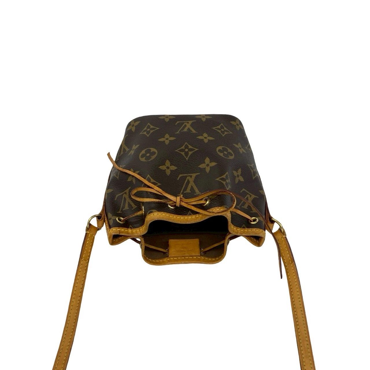 Louis Vuitton Louis Vuitton Louis Vuitton Nano Noe Monogram Leather Shoulder Bag Textile Shoulder Bag DUTY FREE for USA Size ONE SIZE - 5 Thumbnail