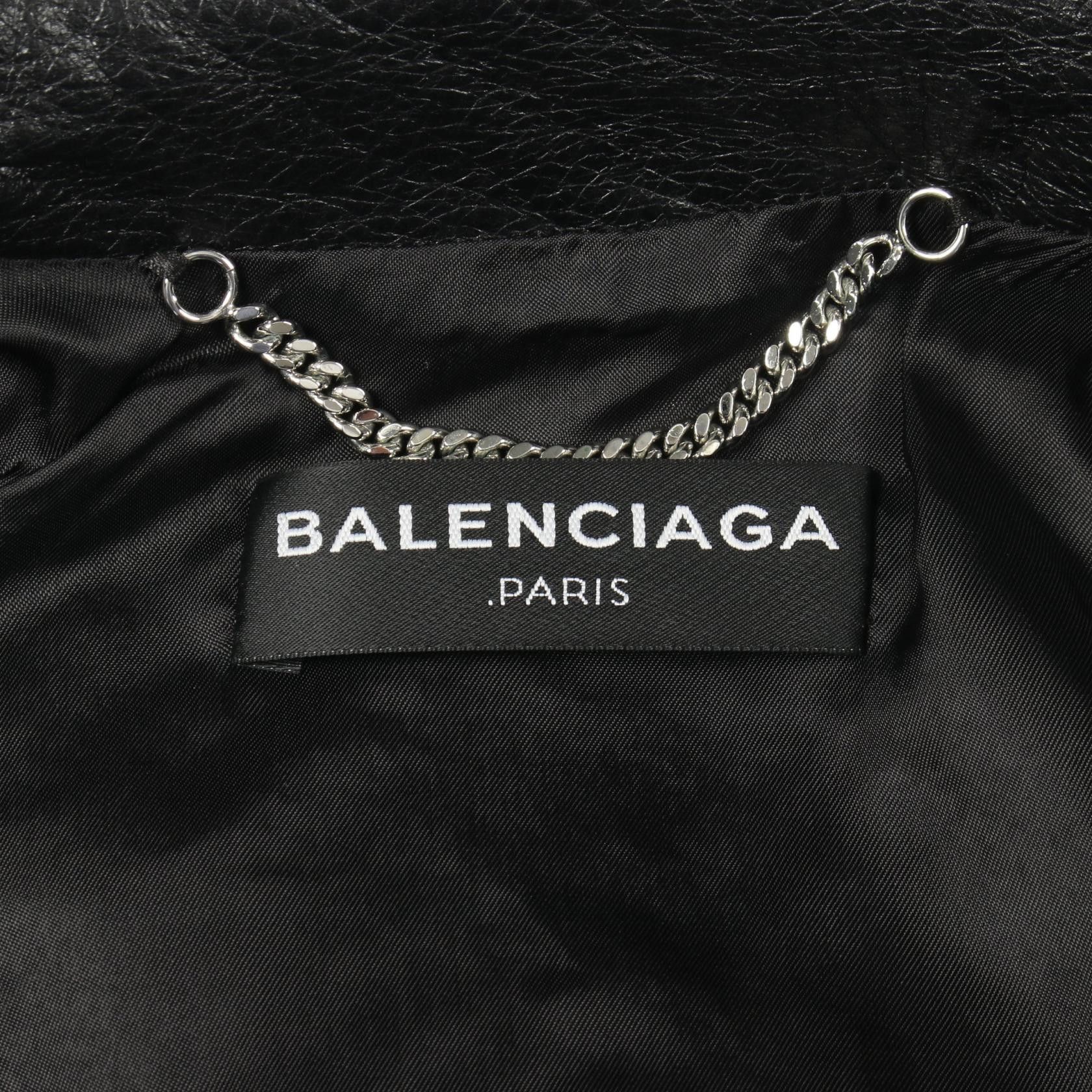 Balenciaga Balenciaga Balenciaga Leather Riders Jacket Leather Outerwear DUTY FREE for USA Size ONE SIZE - 3 Thumbnail