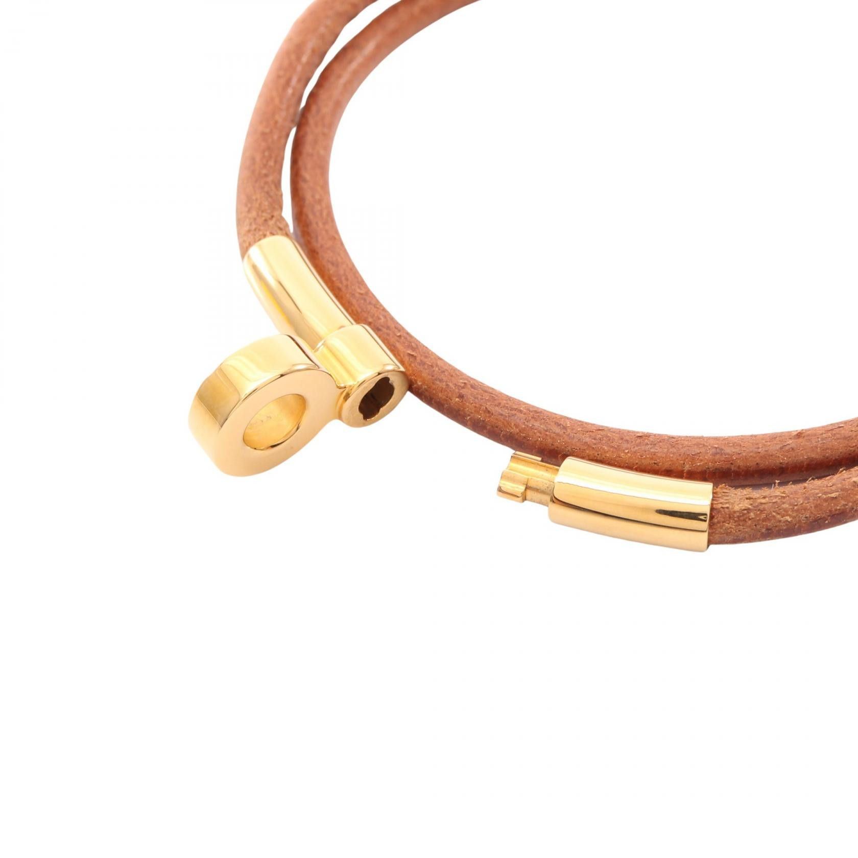 Hermes Hermes Hermes Double Kelly Leather Choker Bracelet Leather Bracelet DUTY FREE for USA Size ONE SIZE - 3 Thumbnail