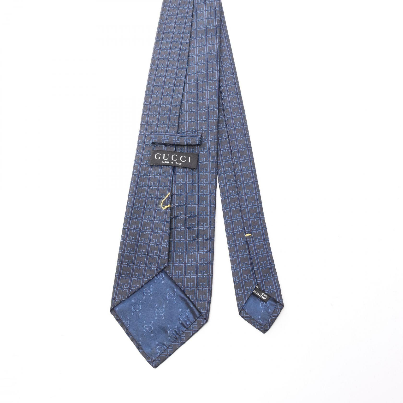 Gucci Gucci Gucci GG Pattern Silk Tie Textile Necktie DUTY FREE for USA Size ONE SIZE - 3 Thumbnail