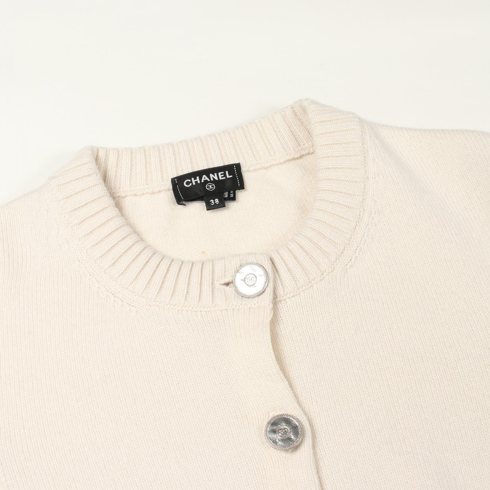 Chanel Chanel Chanel Coco Mark Cardigan Textile Tops DUTY FREE for USA Size ONE SIZE - 7 Thumbnail