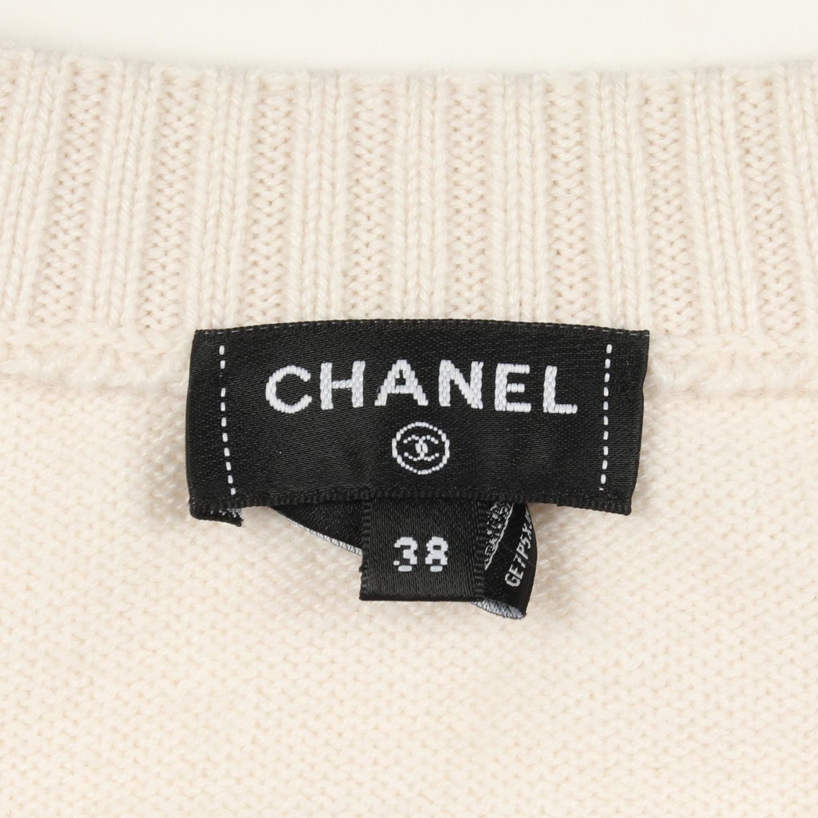 Chanel Chanel Chanel Coco Mark Cardigan Textile Tops DUTY FREE for USA Size ONE SIZE - 3 Thumbnail