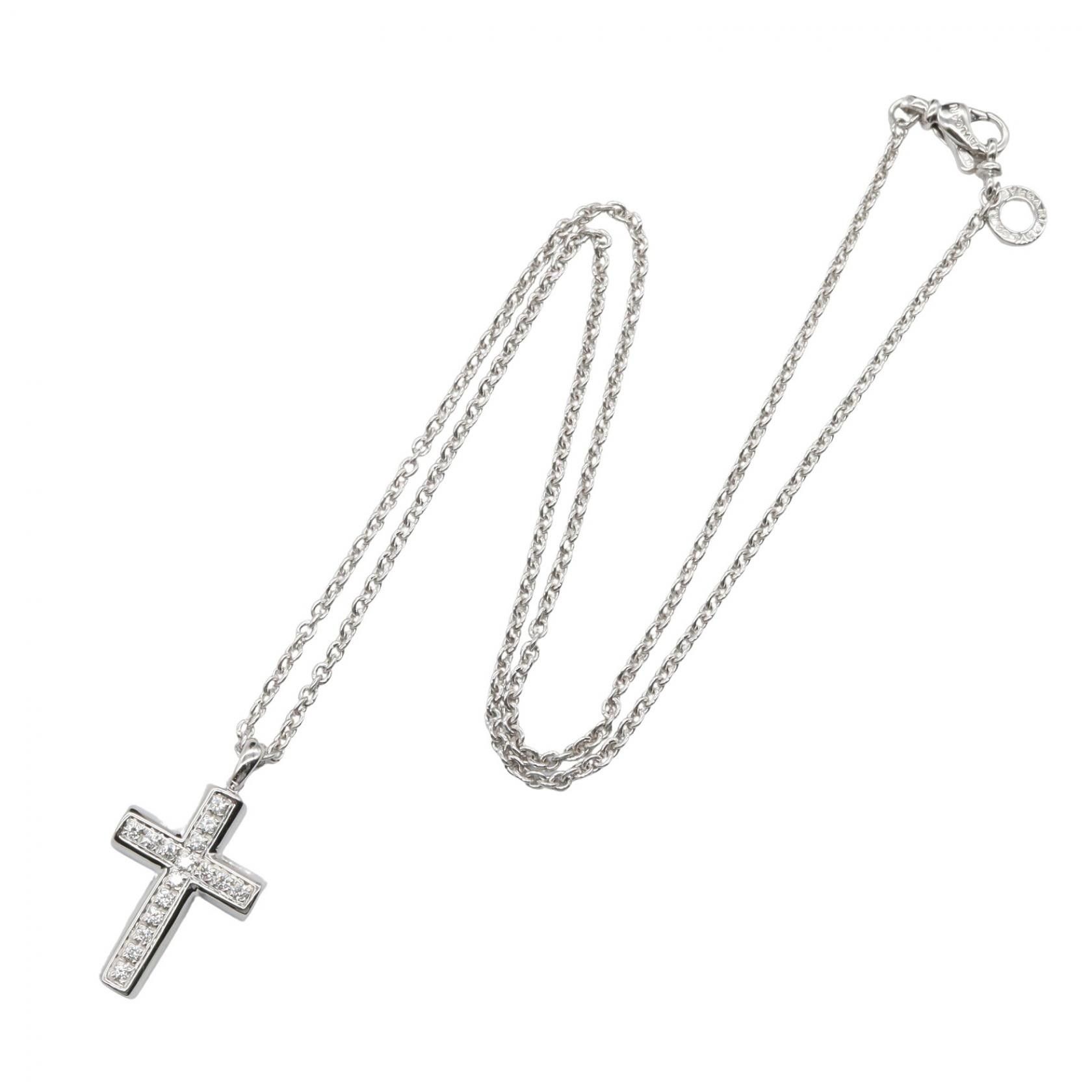 Bvlgari Bvlgari Bvlgari Latin Cross Au750 Diamond Necklace Precious Metal Necklace DUTY FREE for USA Size ONE SIZE - 2 Thumbnail