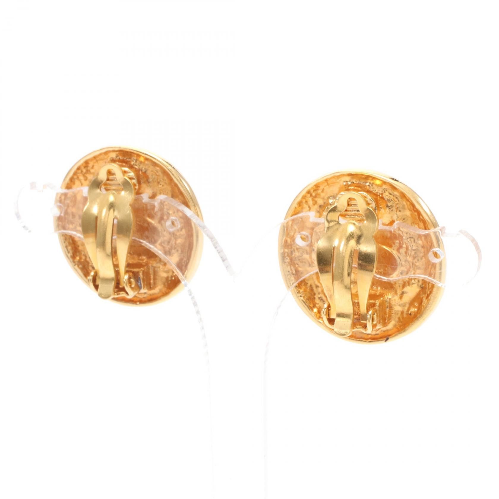 Chanel Chanel Chanel Tiger Eye Earrings Metal Earrings DUTY FREE for USA Size ONE SIZE - 2 Thumbnail