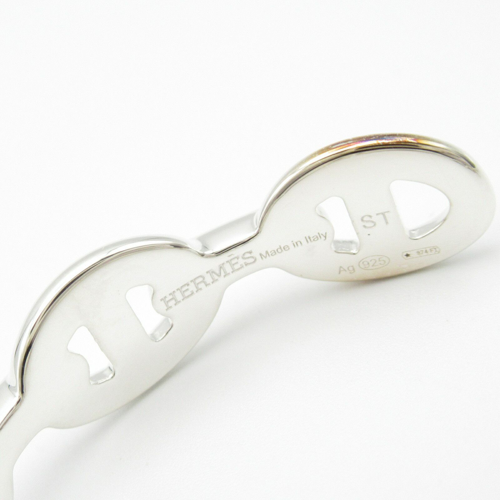 Hermes Hermes Hermes Chaine dAncre Enchainee 925 Silver Bangle Precious Metal Bangle DUTY FREE for USA Size ONE SIZE - 3 Thumbnail