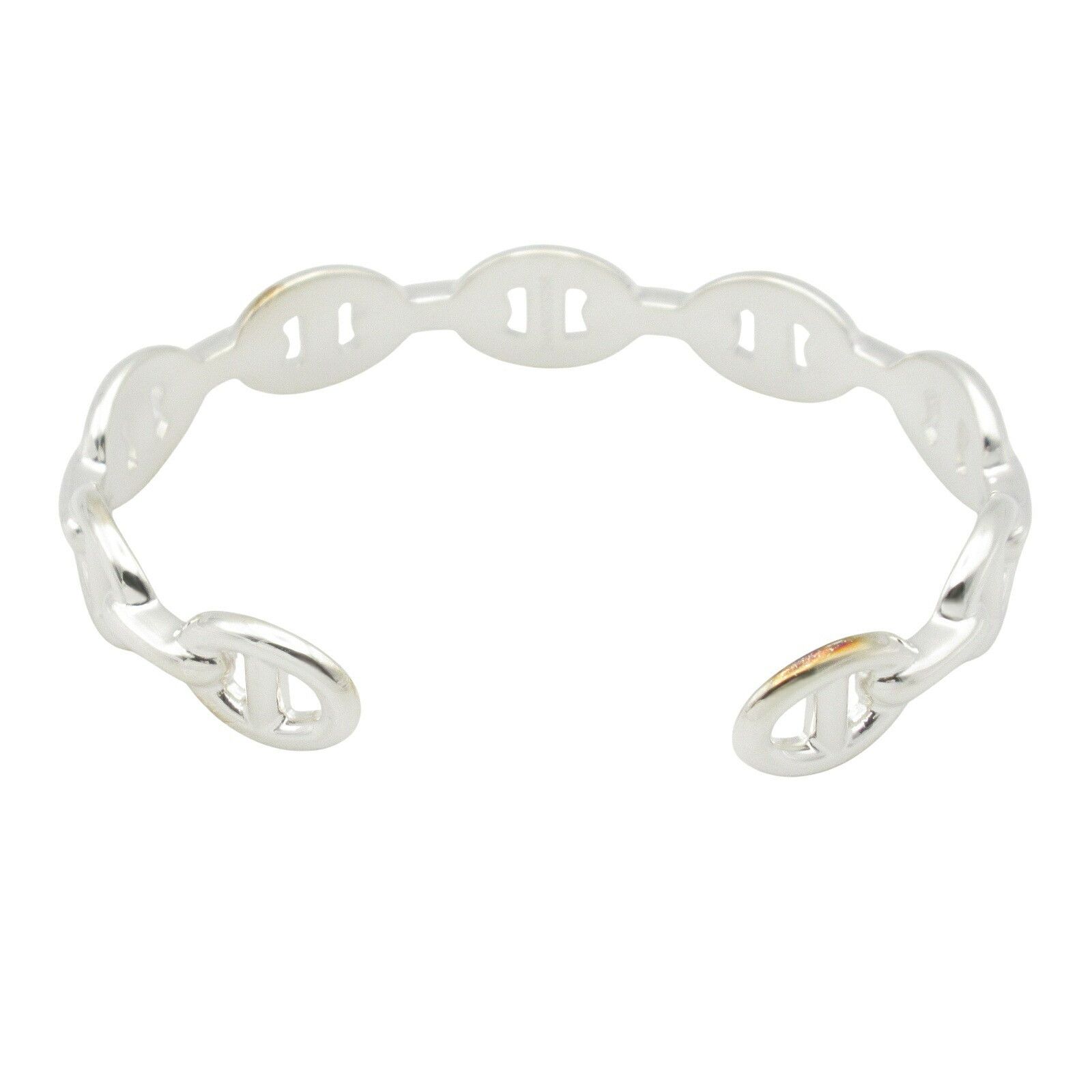 Hermes Hermes Hermes Chaine dAncre Enchainee 925 Silver Bangle Precious Metal Bangle DUTY FREE for USA Size ONE SIZE - 2 Thumbnail