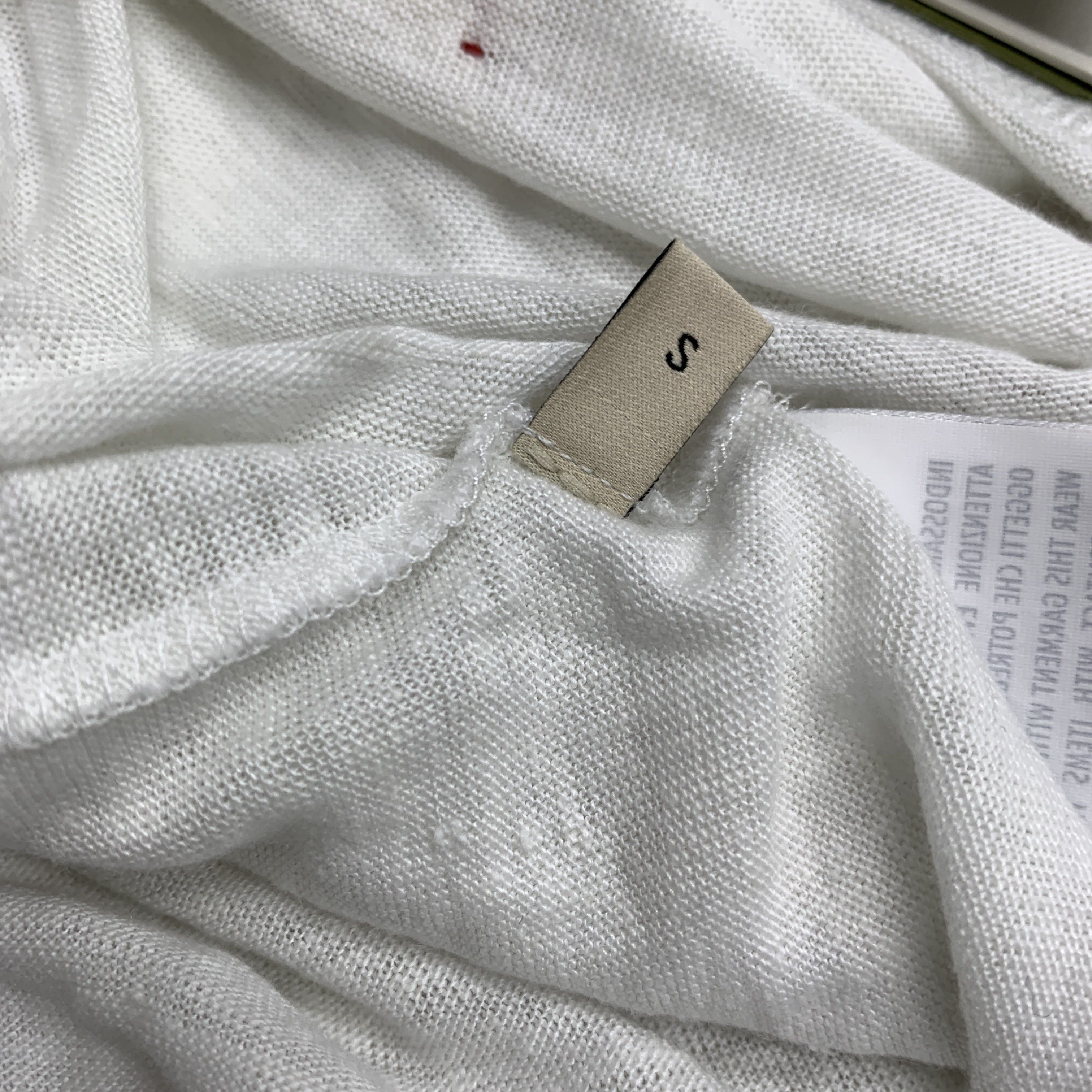 Gucci Gucci V-Neck Linen T-Shirt Size S Size US S / EU 44-46 / 1 - 5 Thumbnail