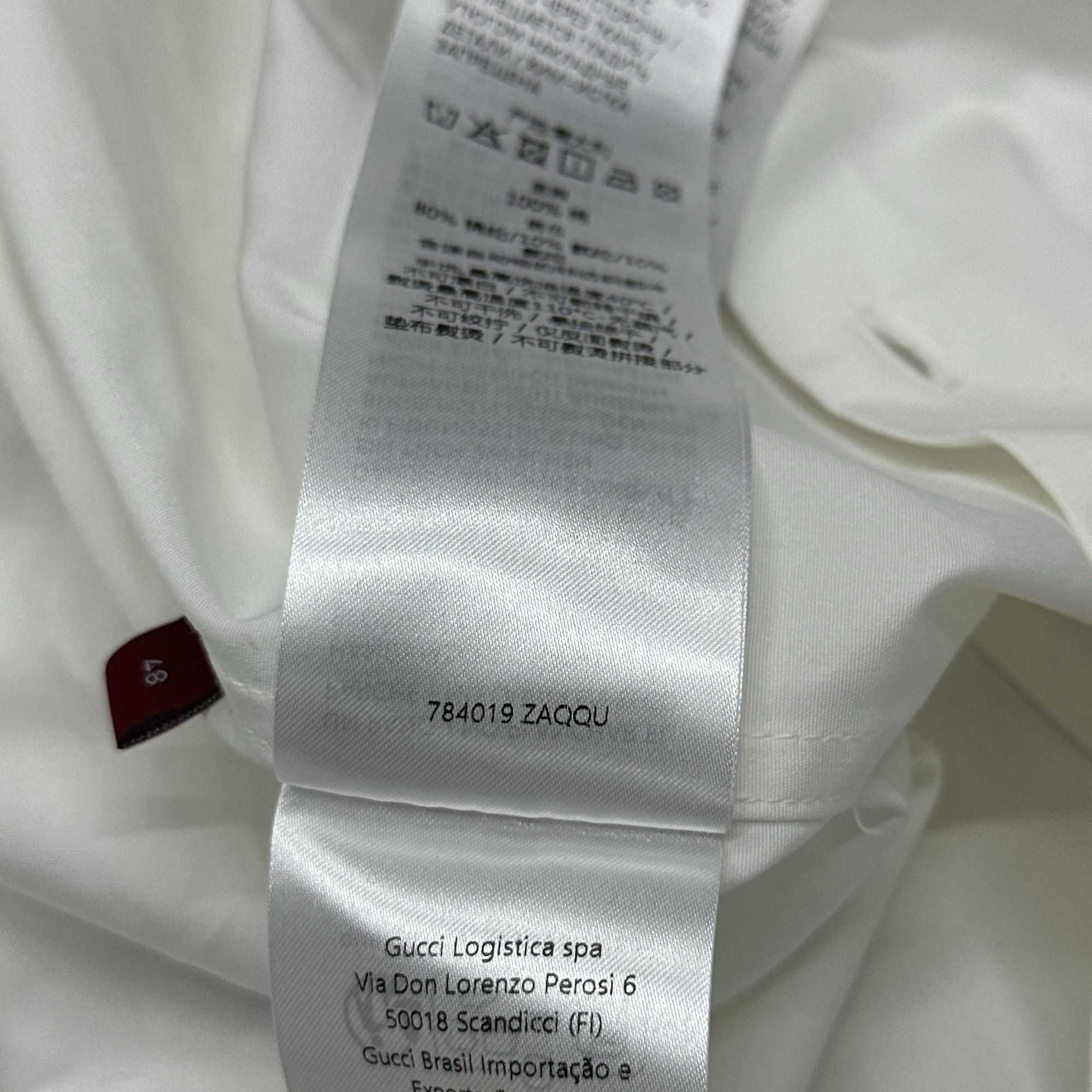 Gucci Gucci Solid Button Up Shirt White Size 48 Size US M / EU 48-50 / 2 - 5 Thumbnail