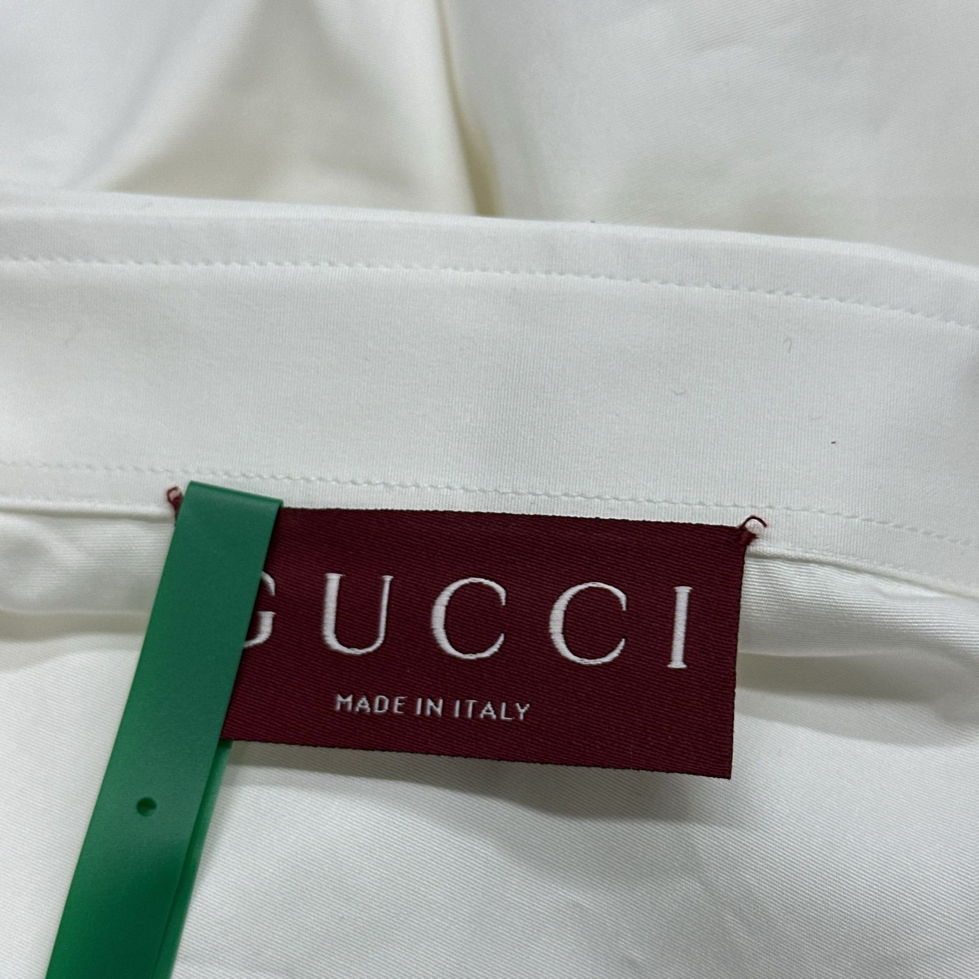 Gucci Gucci Solid Button Up Shirt White Size 48 Size US M / EU 48-50 / 2 - 4 Thumbnail